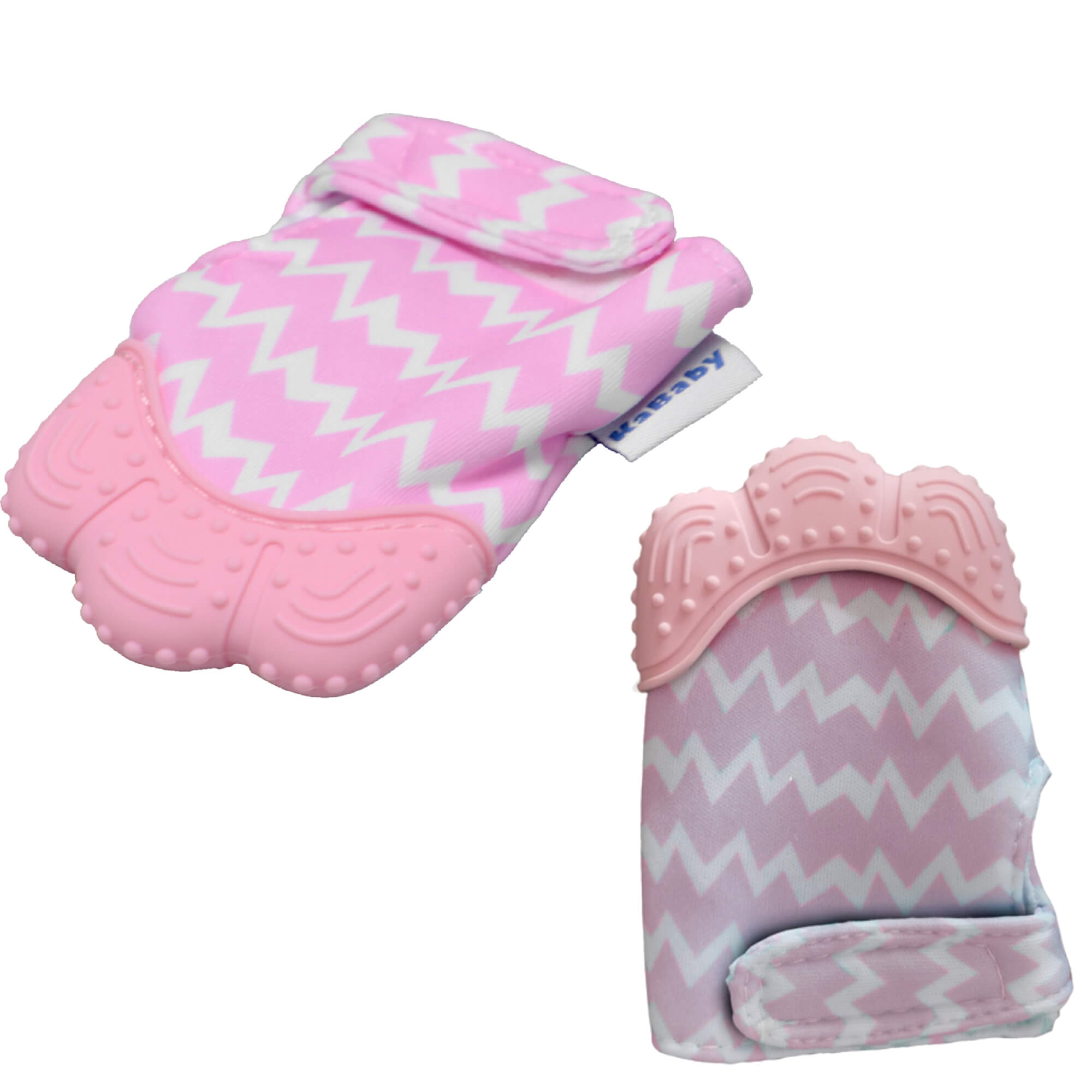 Mordedor Luvinha p/ Bebê c/ ponteira de silicone c/ som Lavável Livre de BPA Rosa KaBaby - 1226R