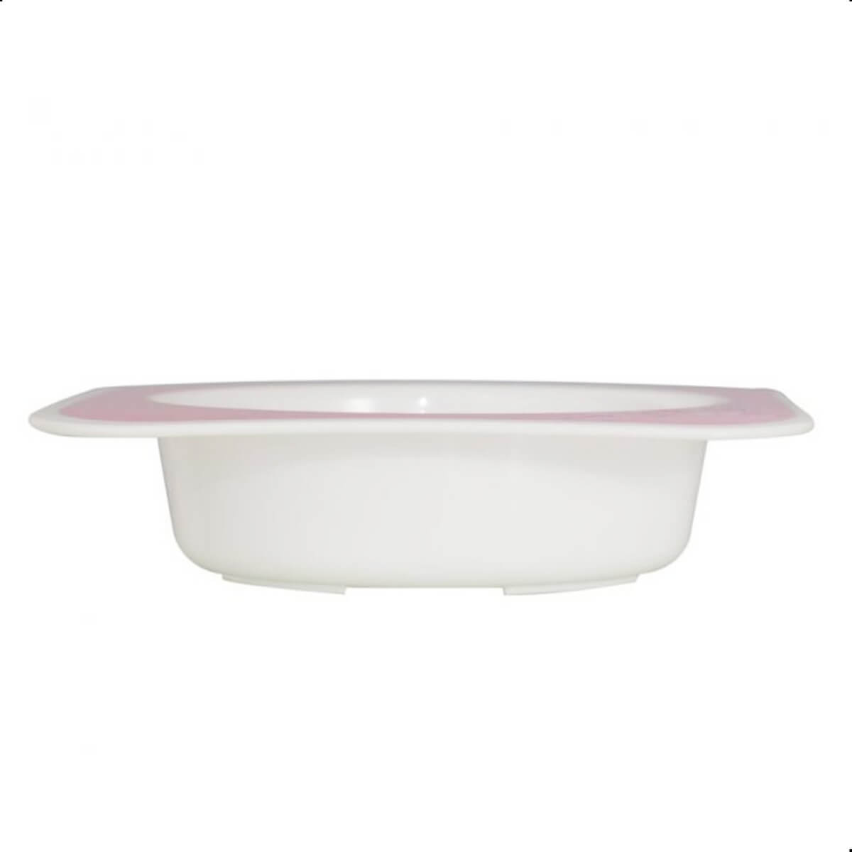 Prato Bowl Quadrado Prático e Resistente Pássaro Rosa KaBaby - 1121R