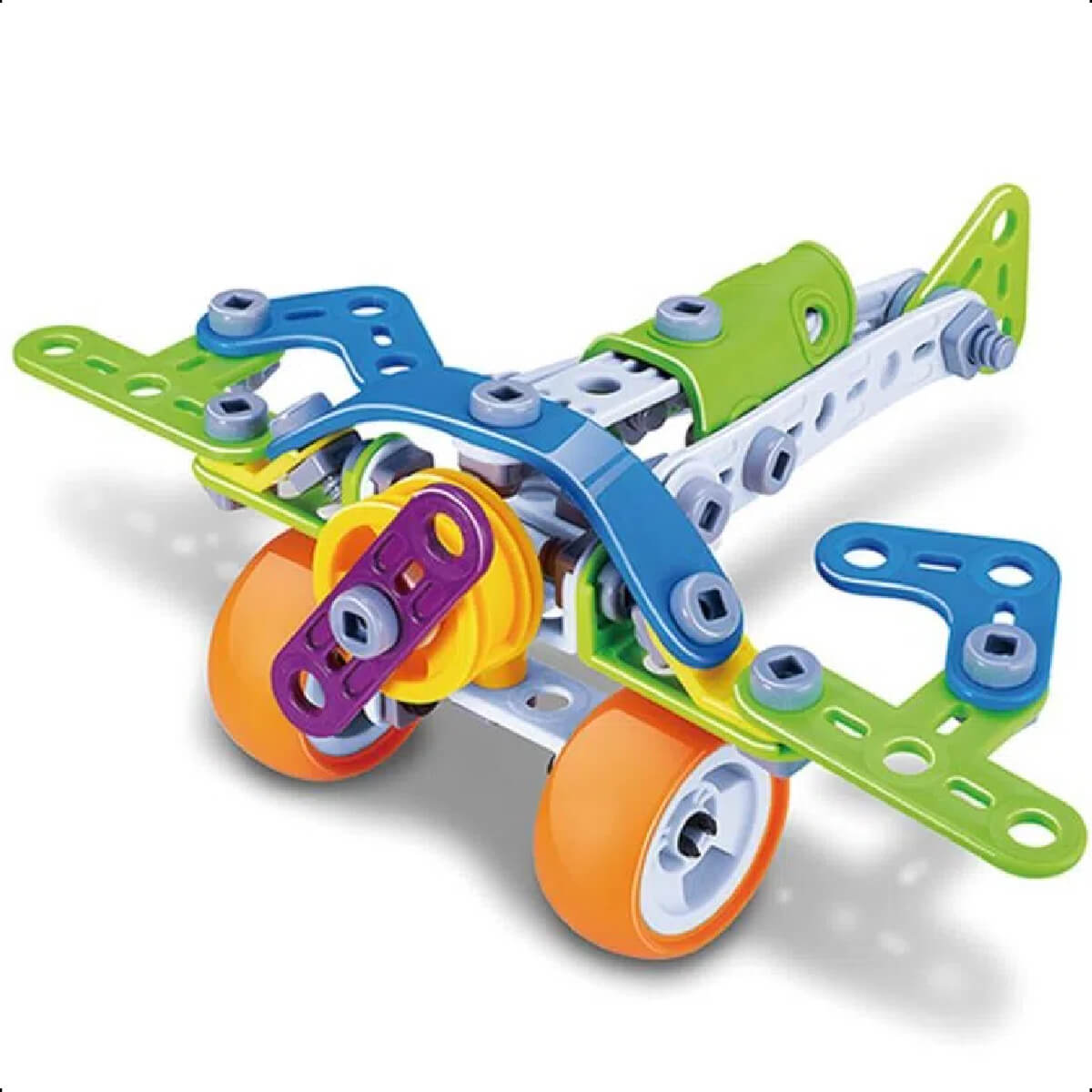 Brinquedo Super Avião de Montar 73 Peças Coloridas +3 Anos de Idade PlayDuc Kababy - PB50113
