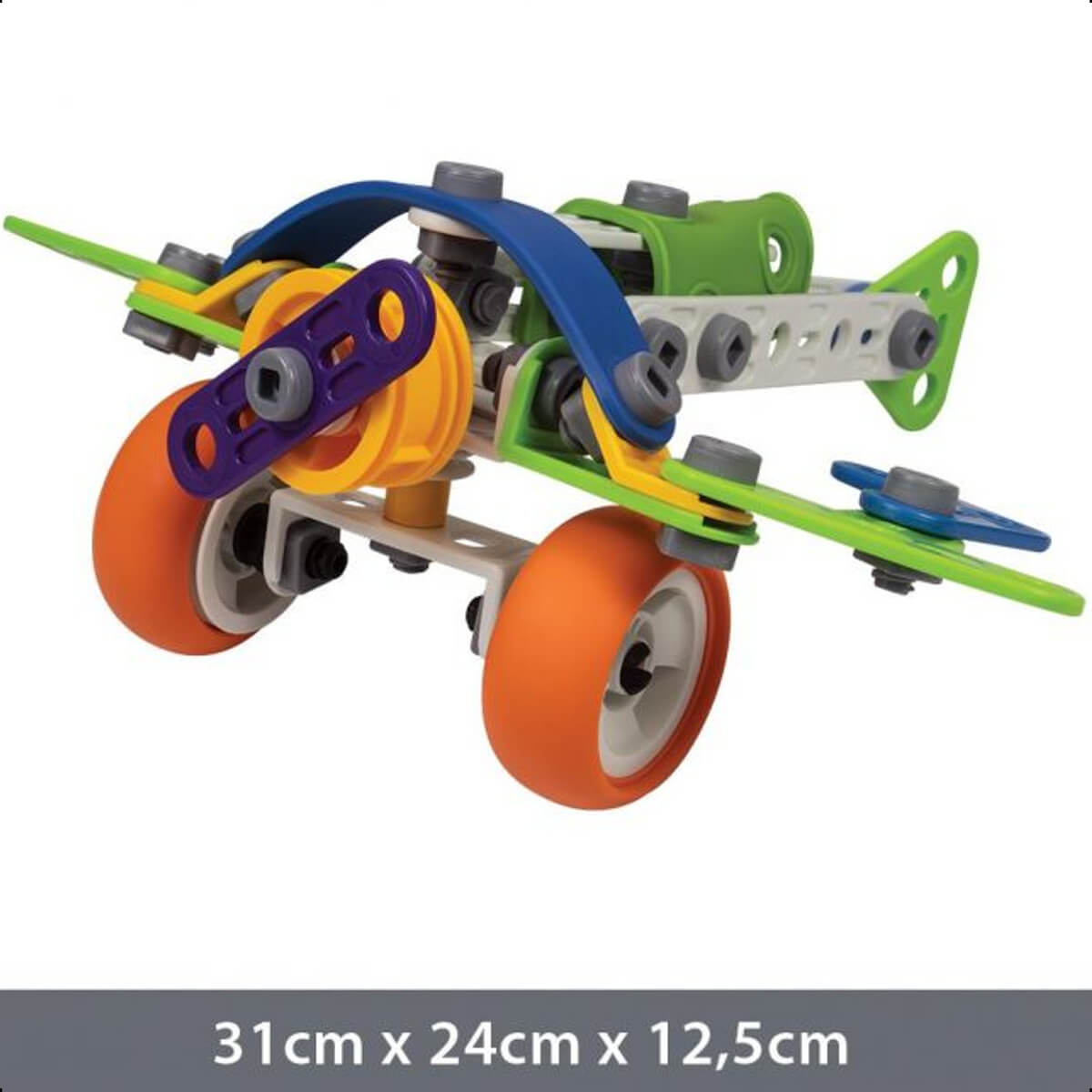 Brinquedo Super Avião de Montar 73 Peças Coloridas +3 Anos de Idade PlayDuc Kababy - PB50113