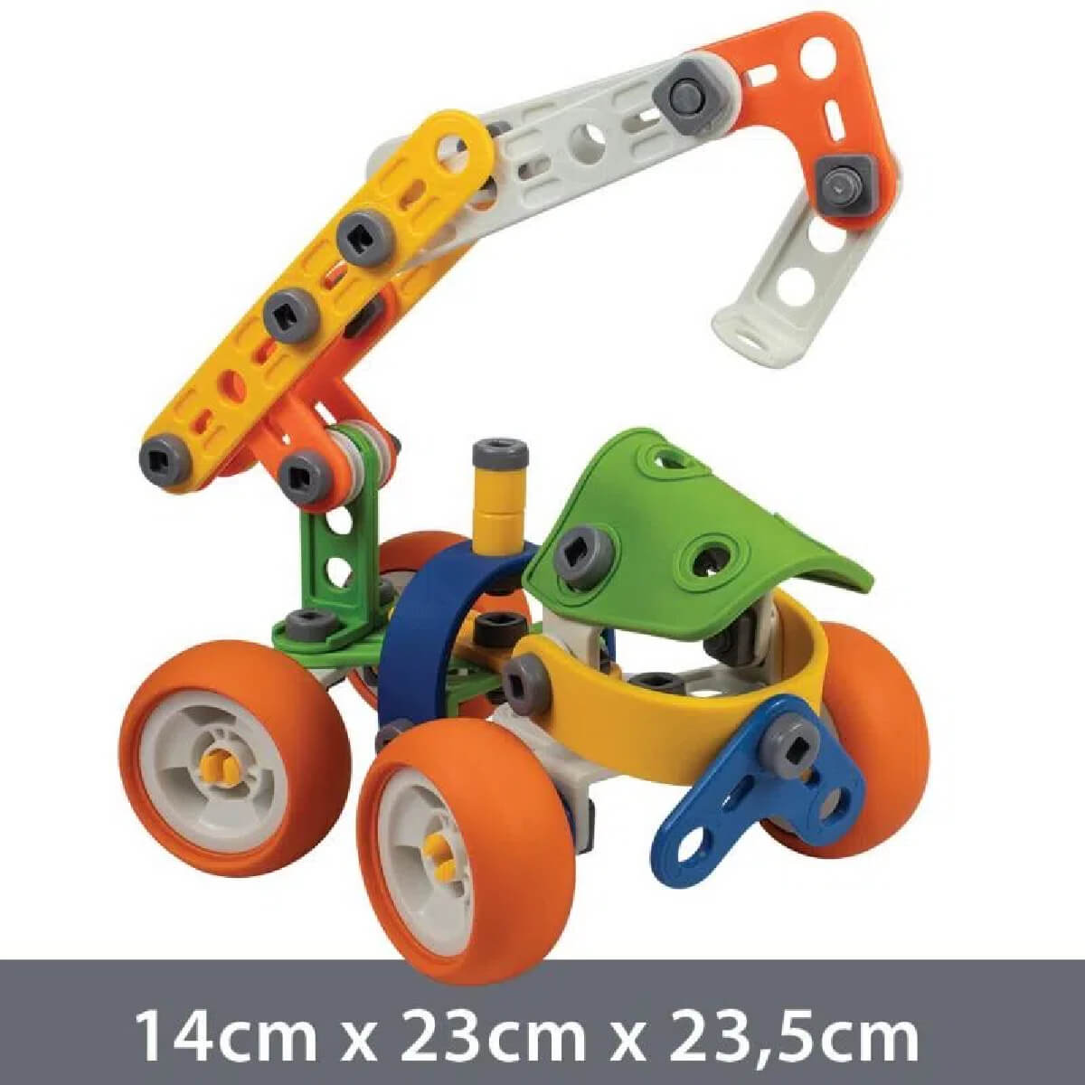 Brinquedo Super Guindaste de Montar Steam 98 Peças Coloridas PlayDuc Kababy - PB50112
