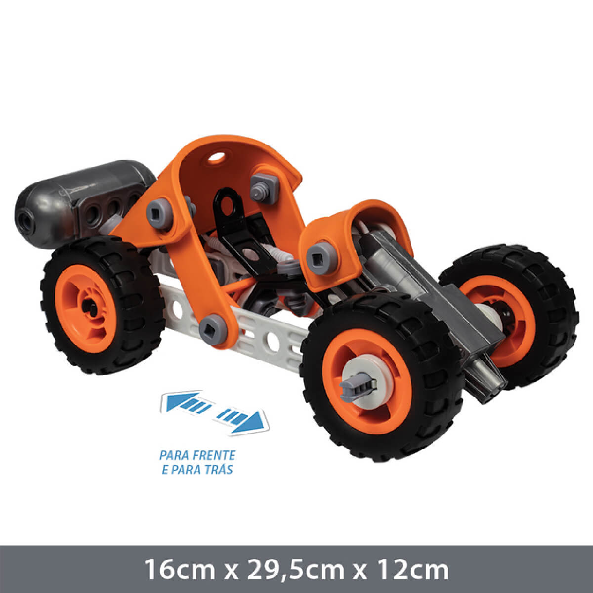 Brinquedo de Montar Super Trucks Elétrico 5 em 1 Com 84 Peças Coloridas PlayDuc Kababy - PB50151