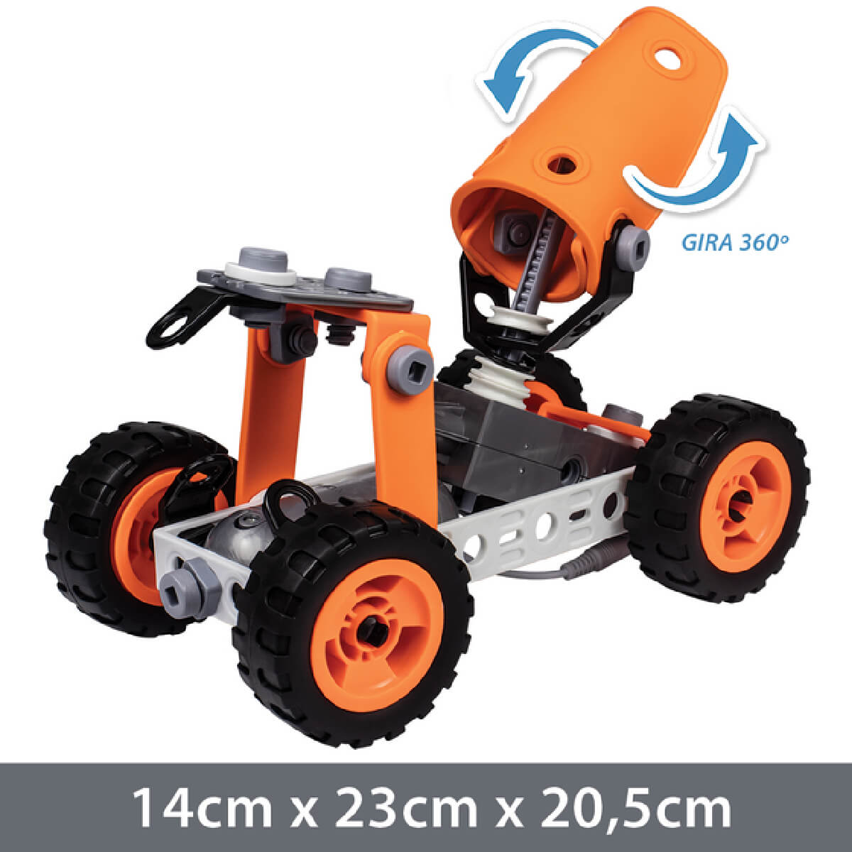 Brinquedo de Montar Super Trucks Elétrico 5 em 1 Com 84 Peças Coloridas PlayDuc Kababy - PB50151