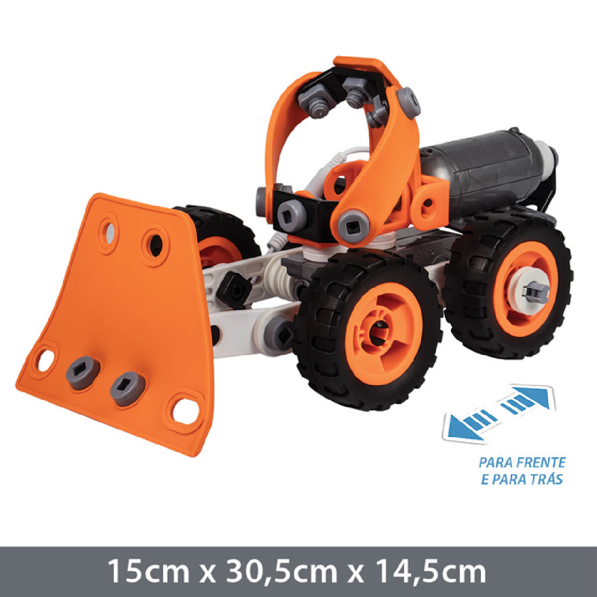 Brinquedo de Montar Super Trucks Elétrico 5 em 1 Com 84 Peças Coloridas PlayDuc Kababy - PB50151