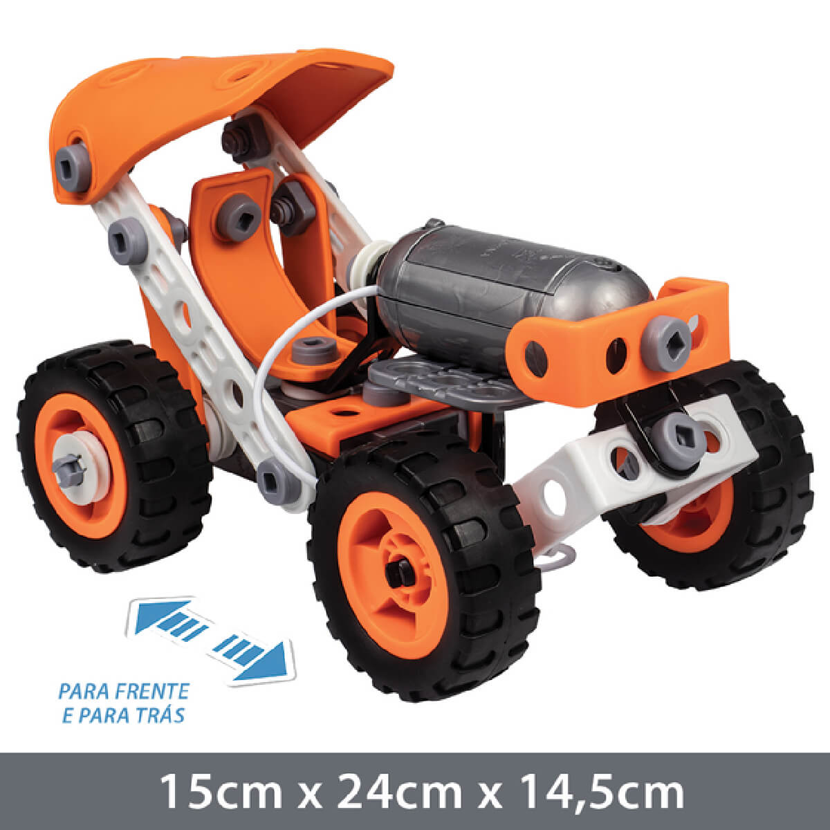 Brinquedo de Montar Super Trucks Elétrico 5 em 1 Com 84 Peças Coloridas PlayDuc Kababy - PB50151