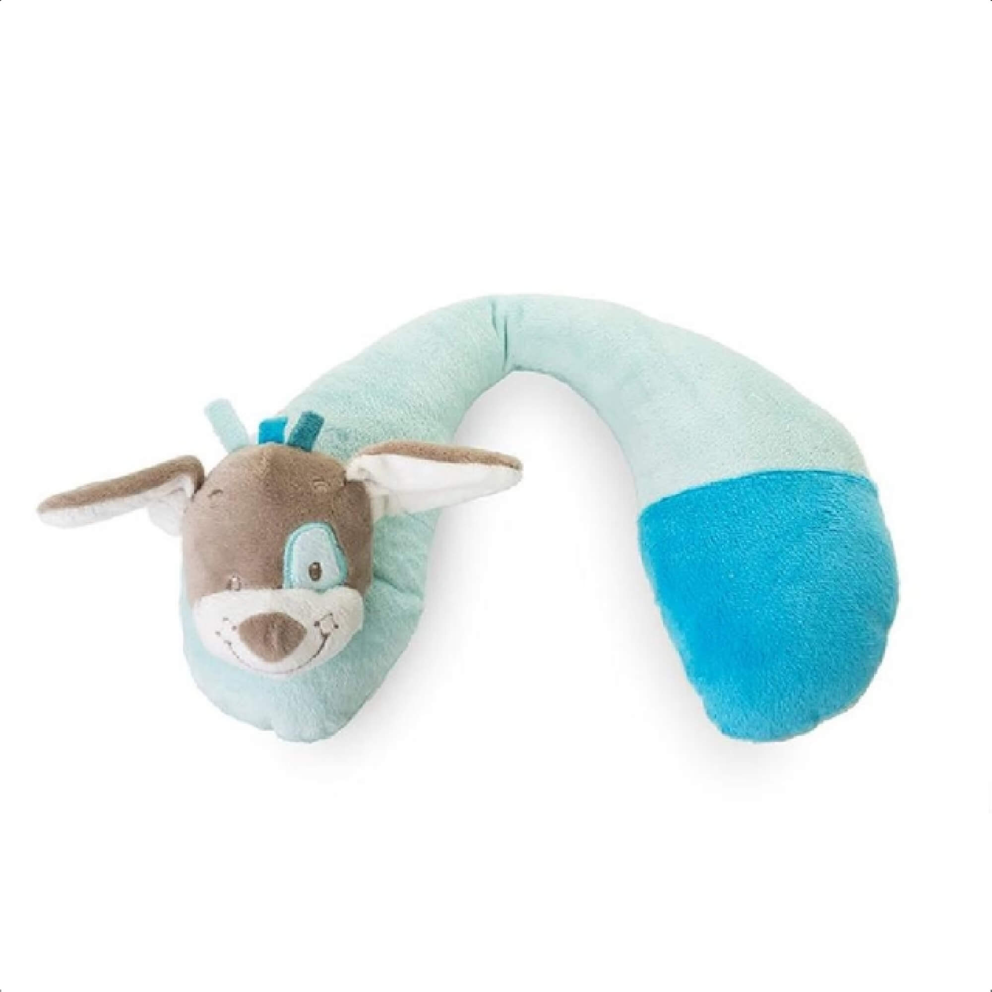 Suporte de Pescoço Infantil Cachorro Azul p/ Cadeirinha Material Ultra Macio KaBaby - 14001G