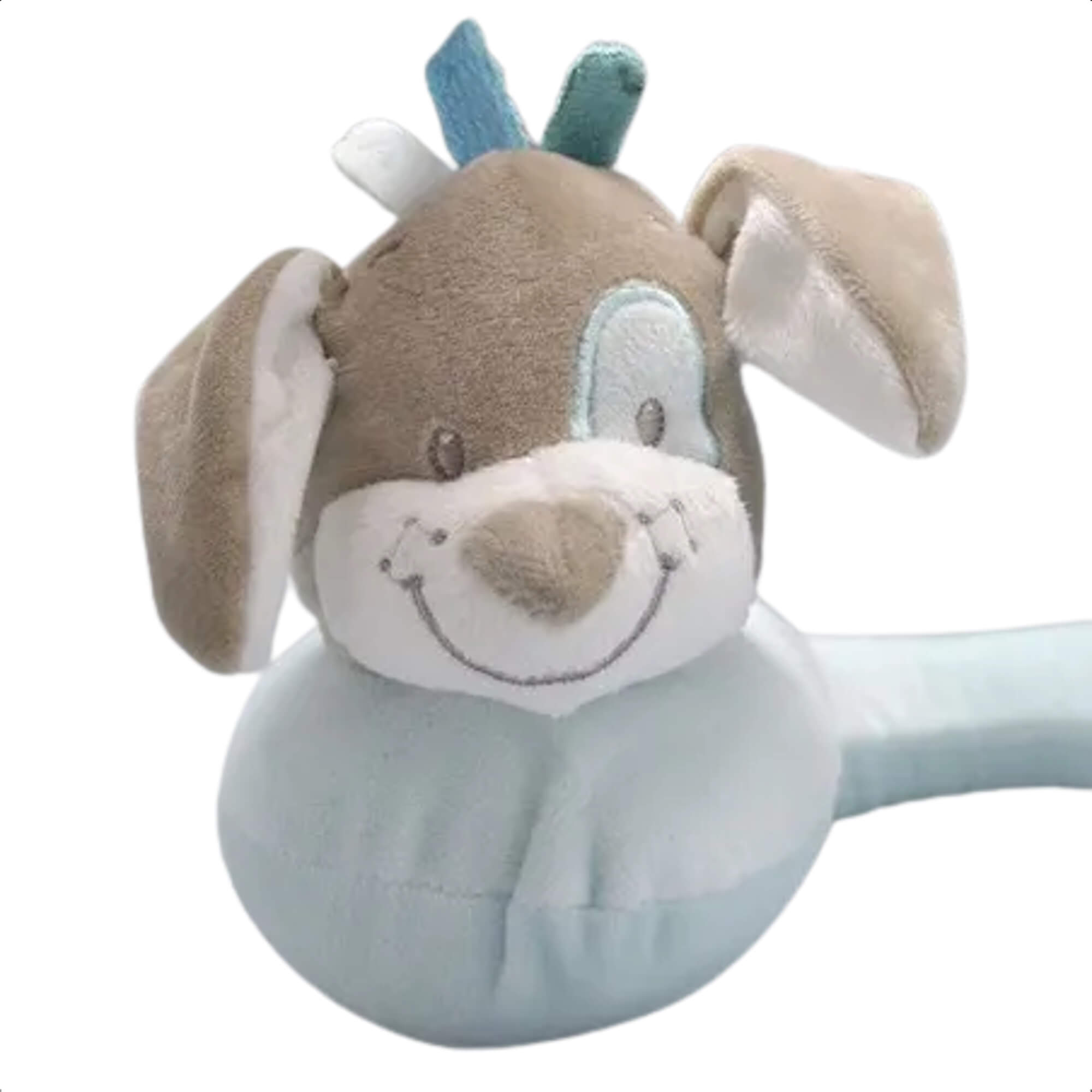Suporte de Pescoço Infantil Cachorro Azul p/ Cadeirinha Material Ultra Macio KaBaby - 14001G