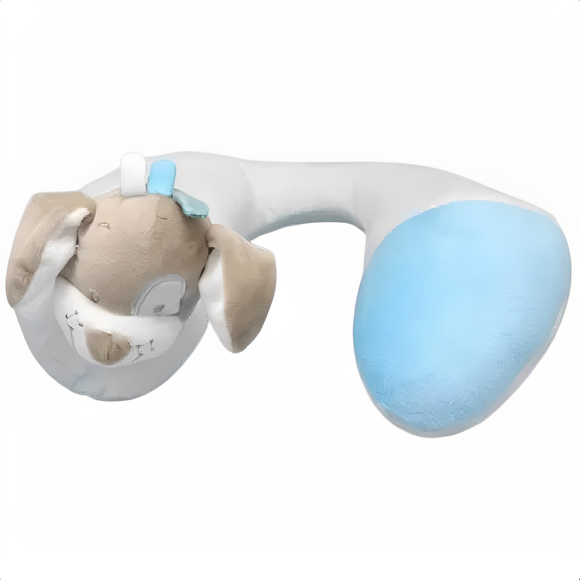 Suporte de Pescoço Infantil Cachorro Azul p/ Cadeirinha Material Ultra Macio KaBaby - 14001G