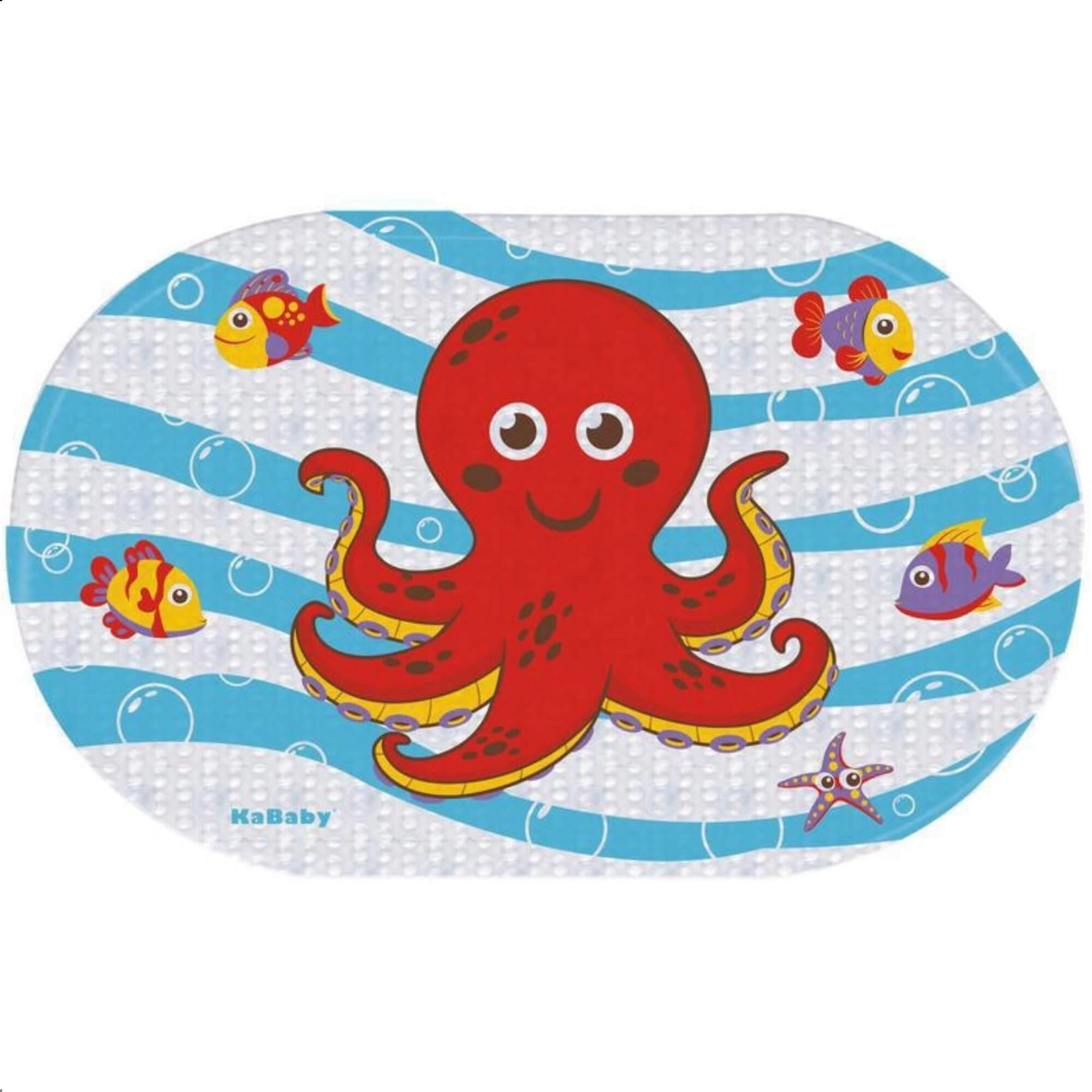 Tapete Infantil para Banheiro Polvo Vermelho com ventosa Antiderrapante KaBaby  - 22120G