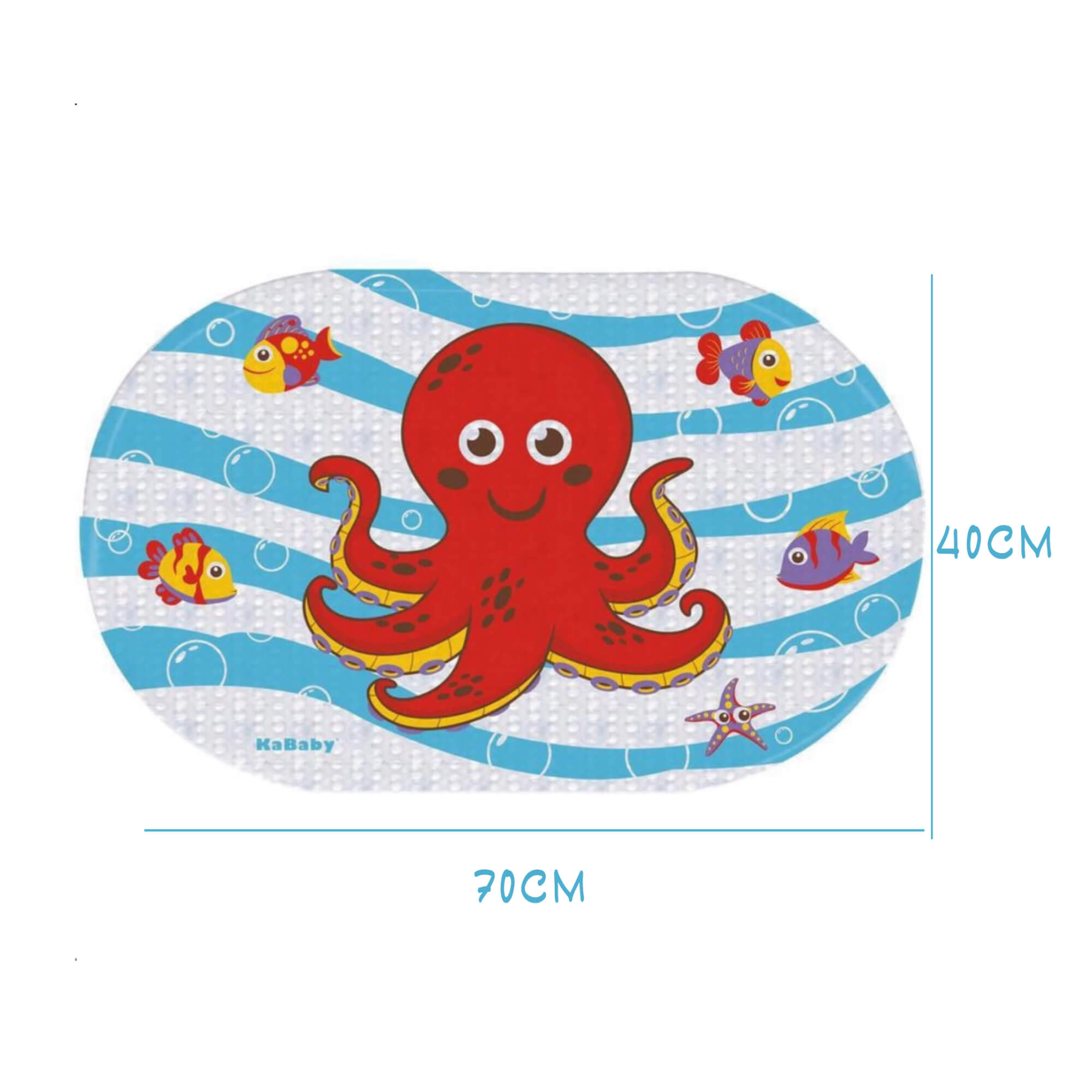 Tapete Infantil para Banheiro Polvo Vermelho com ventosa Antiderrapante KaBaby  - 22120G