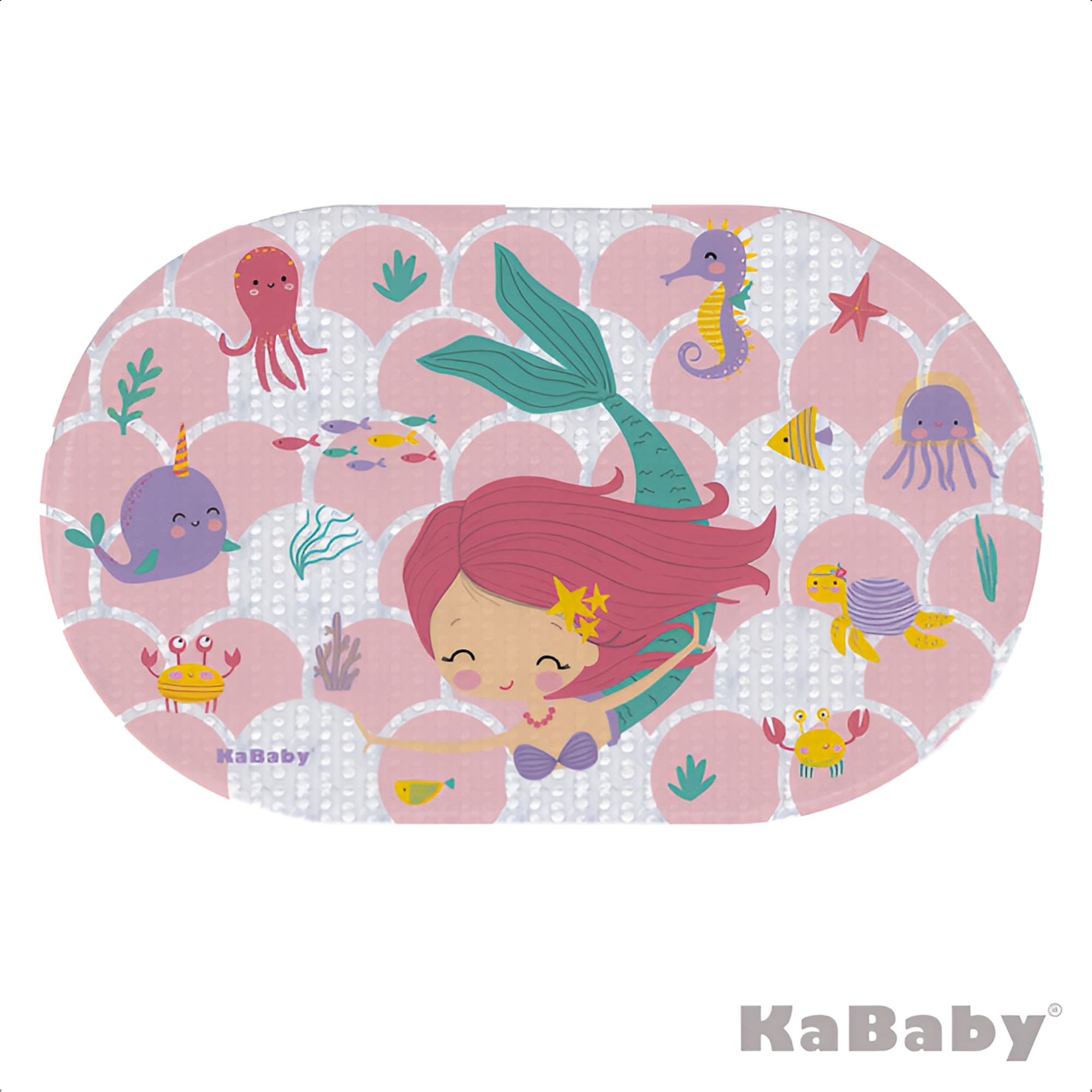 Tapete para Banheiro Antiderrapante Infantil Banho Sereia Rosa KaBaby - 22120F