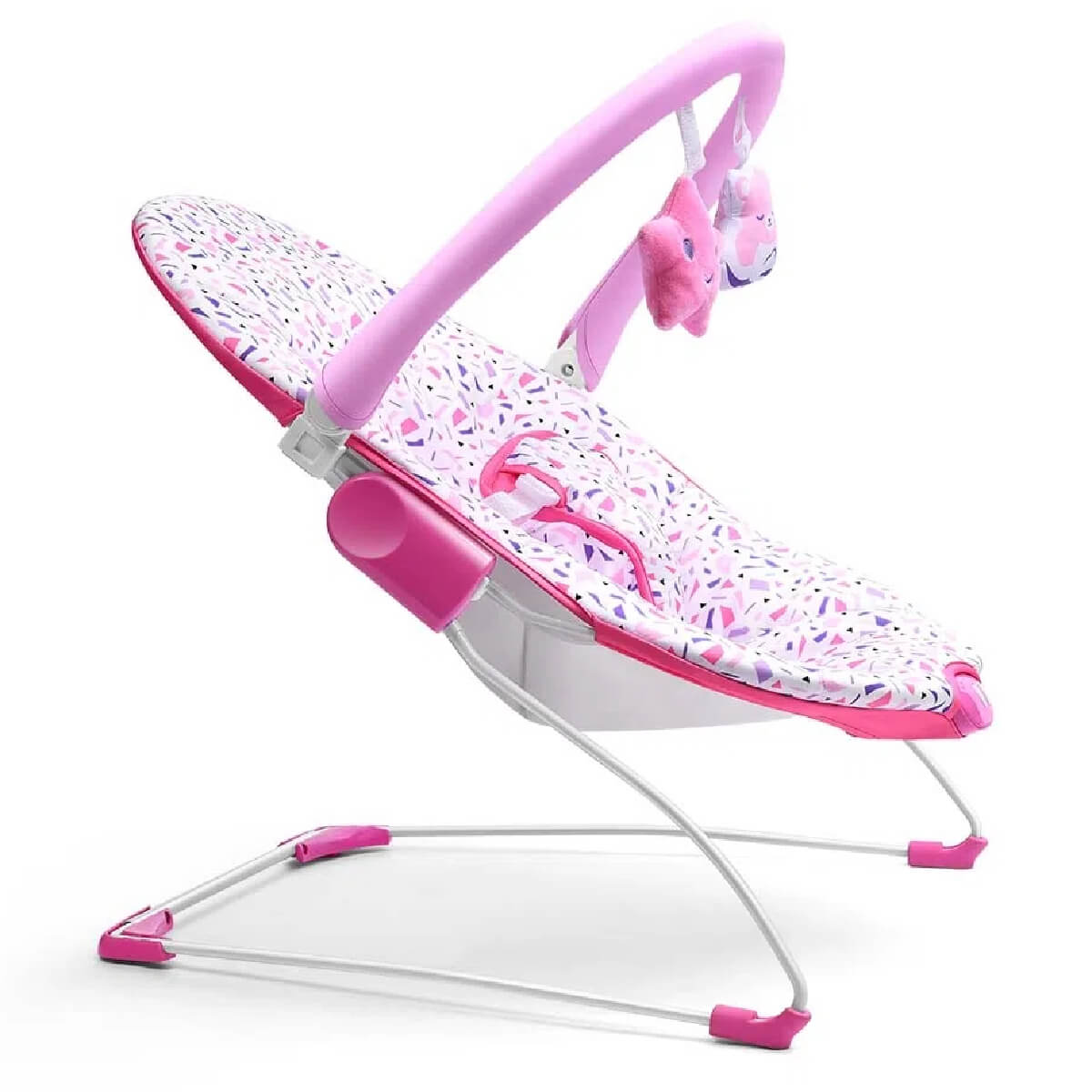 Cadeira de Descanso Para bebê 0-11kgs Rosa Com Acessórios Interativos Multikids Baby BB291