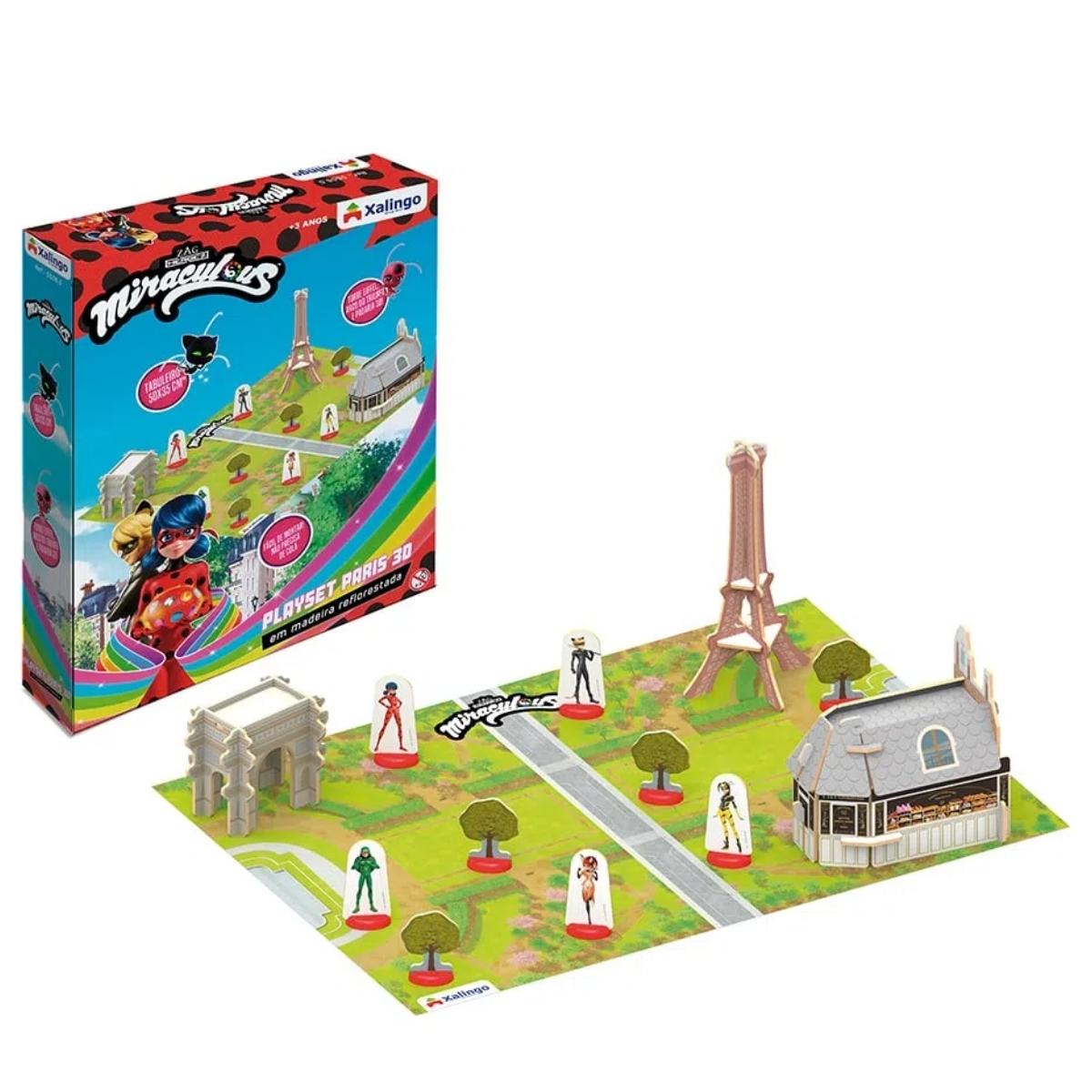 Playset 3D Paris Miraculous LadyBug Fácil de Montar Xalingo - 5506.5