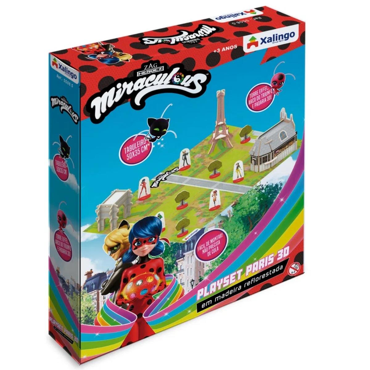 Playset 3D Paris Miraculous LadyBug Fácil de Montar Xalingo - 5506.5