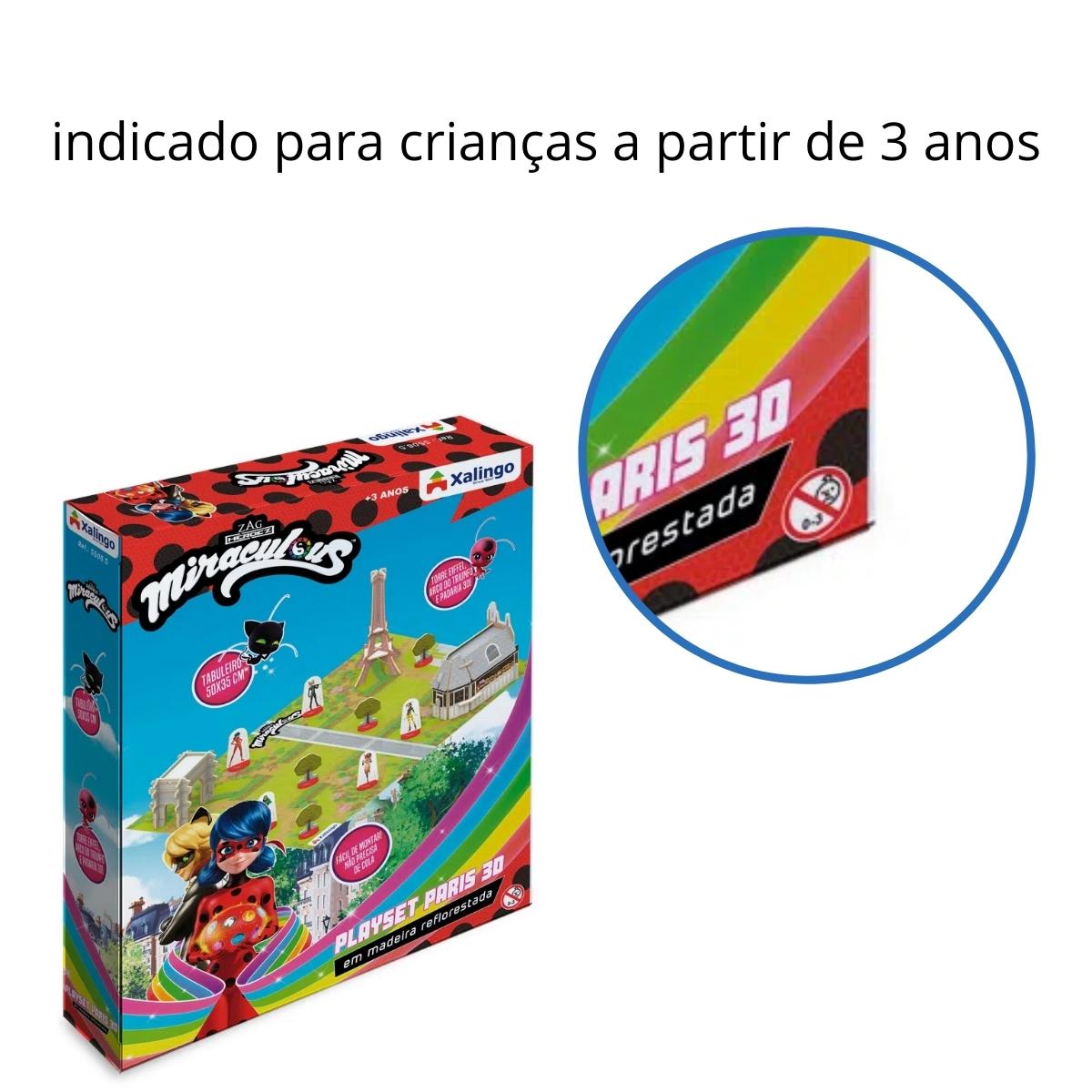 Playset 3D Paris Miraculous LadyBug Fácil de Montar Xalingo - 5506.5