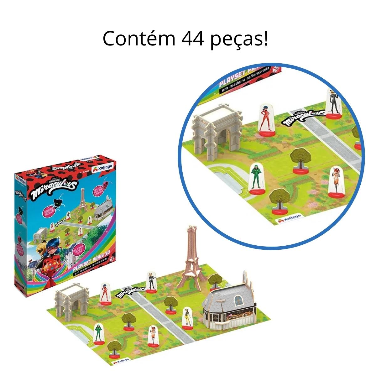 Playset 3D Paris Miraculous LadyBug Fácil de Montar Xalingo - 5506.5