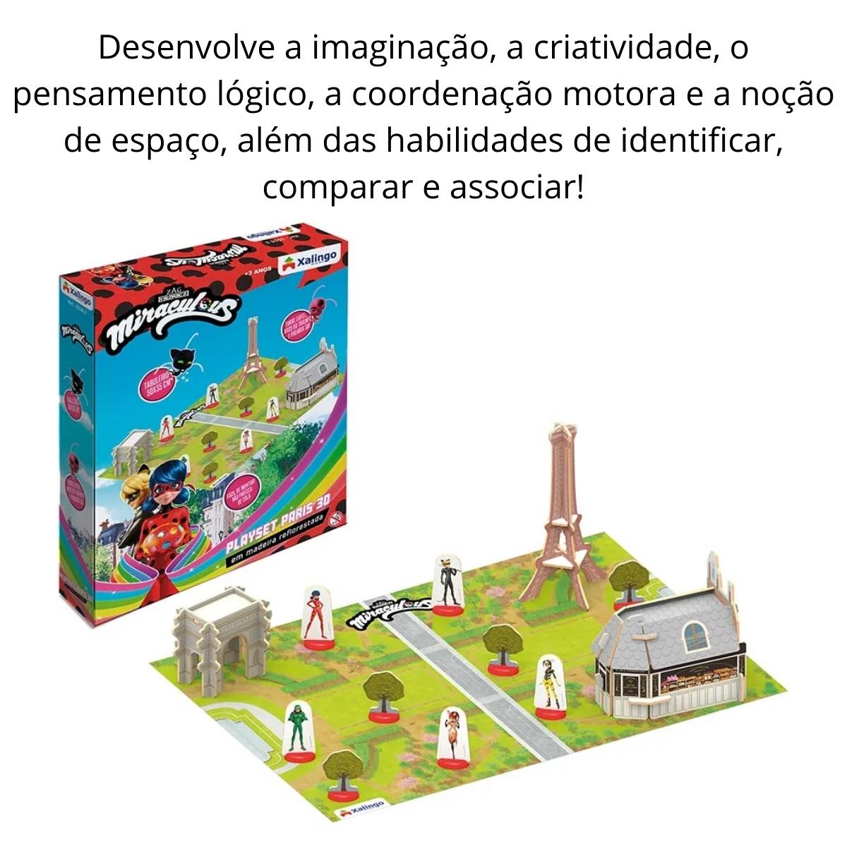 Playset 3D Paris Miraculous LadyBug Fácil de Montar Xalingo - 5506.5