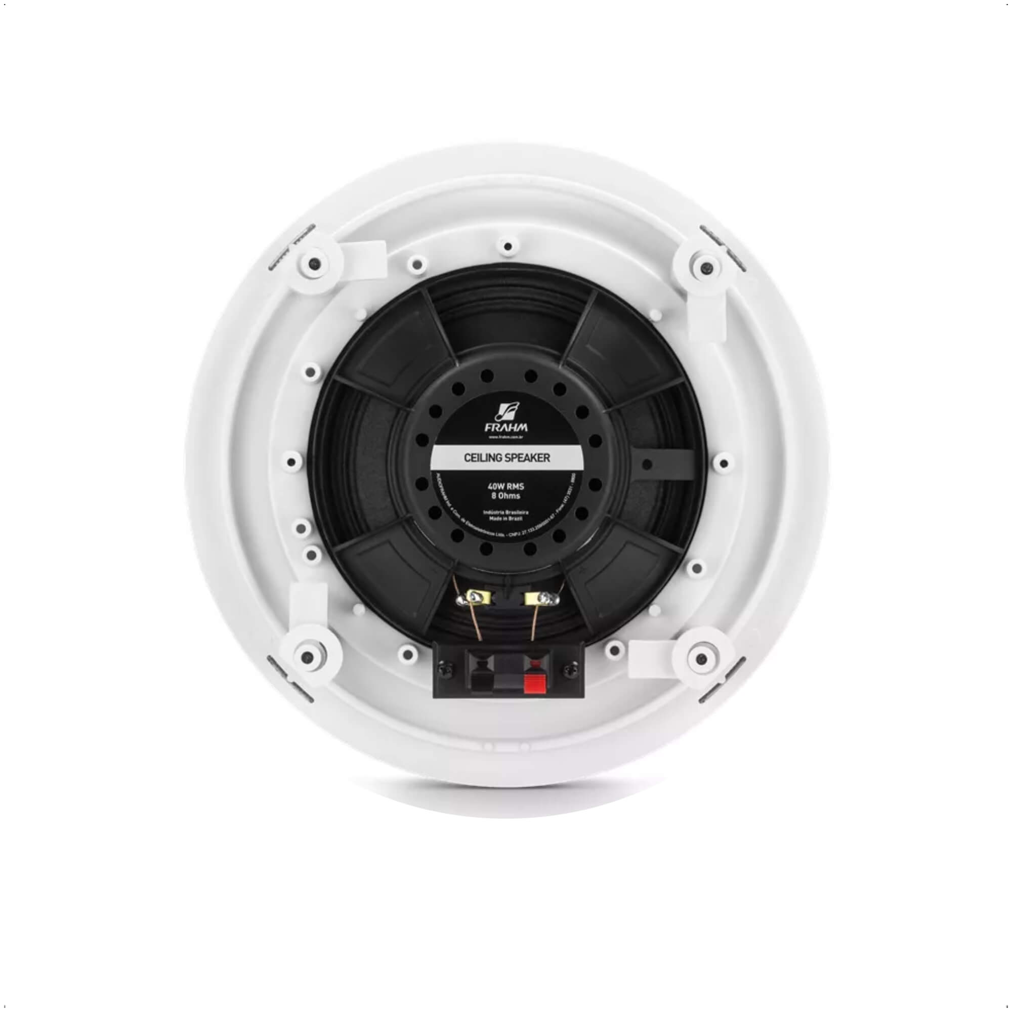 Caixa de Som Arandela Redonda Coaxial 40W RMS 8 Ohms Frahm CS C/ Impedância/Regulagem 70V 31556