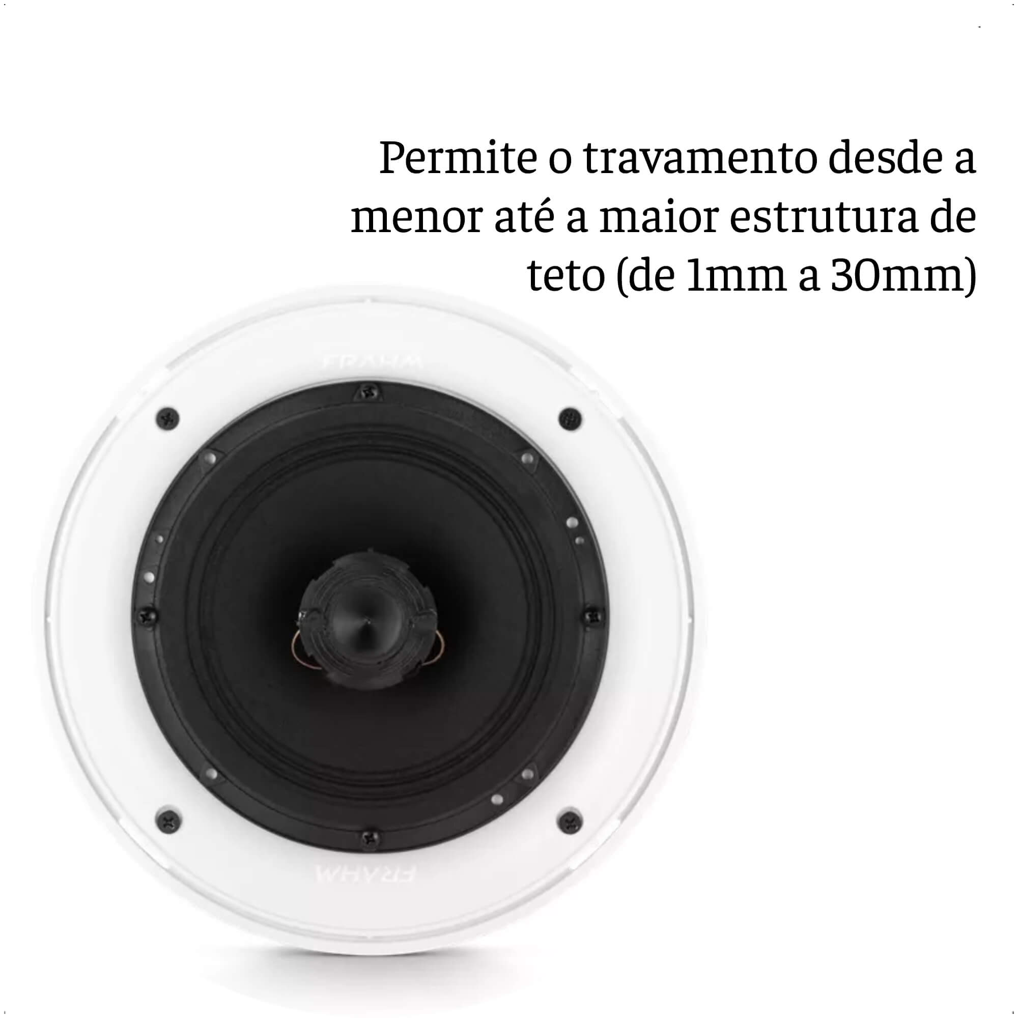 Caixa de Som Arandela Redonda Coaxial 40W RMS 8 Ohms Frahm CS C/ Impedância/Regulagem 70V 31556