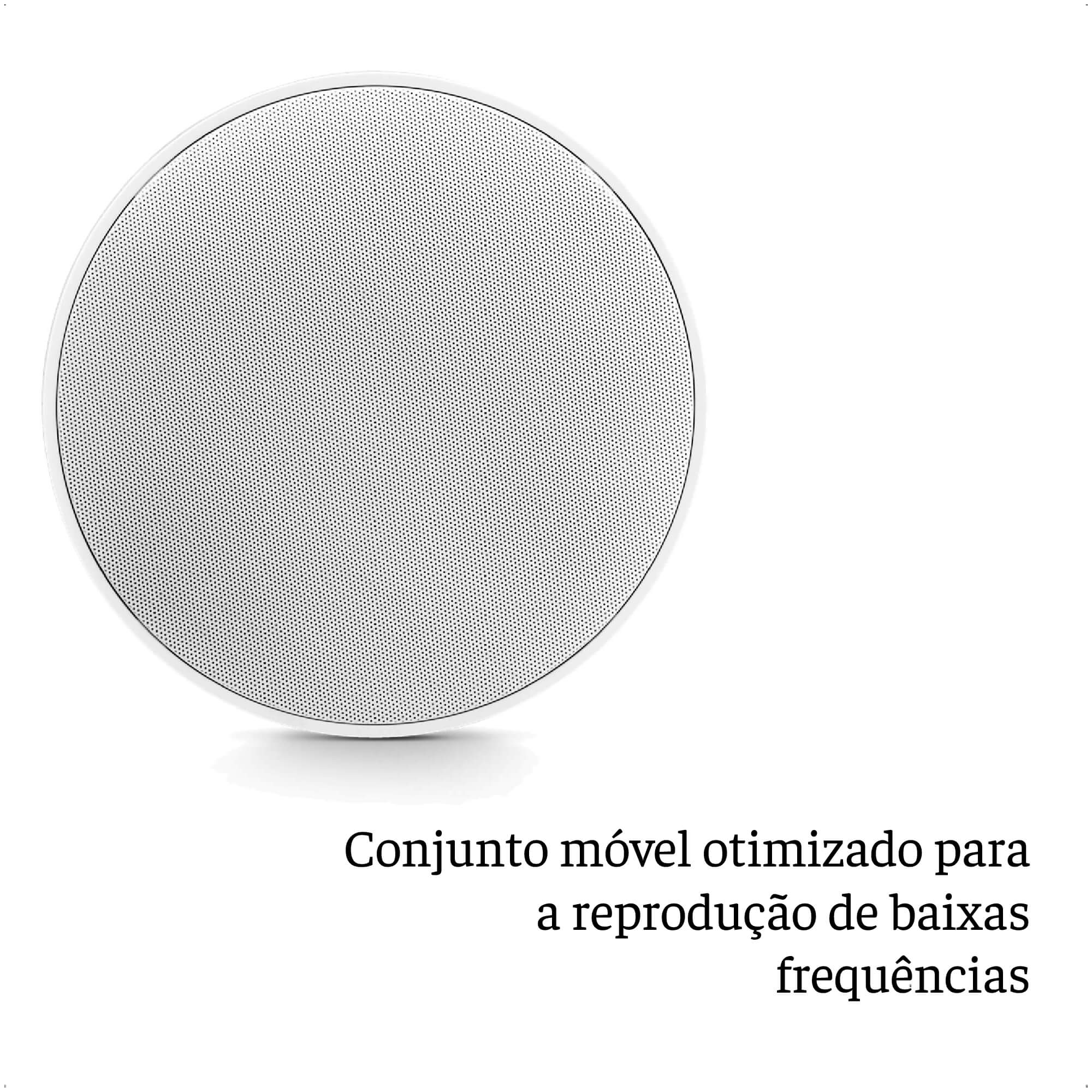 Caixa de Som Arandela Redonda Coaxial 40W RMS 8 Ohms Frahm CS C/ Impedância/Regulagem 70V 31556