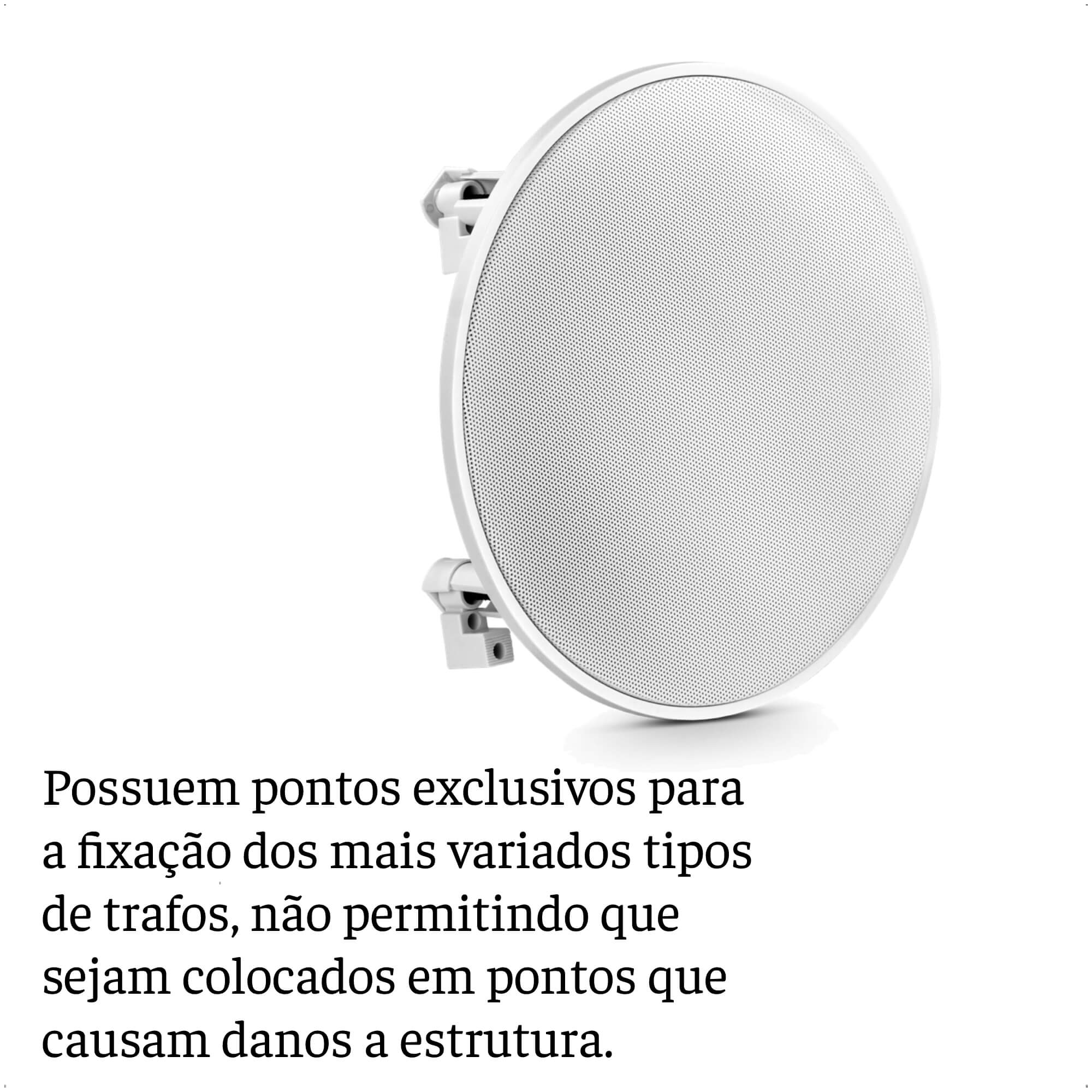 Caixa de Som Arandela Redonda Coaxial 40W RMS 8 Ohms Frahm CS C/ Impedância/Regulagem 70V 31556