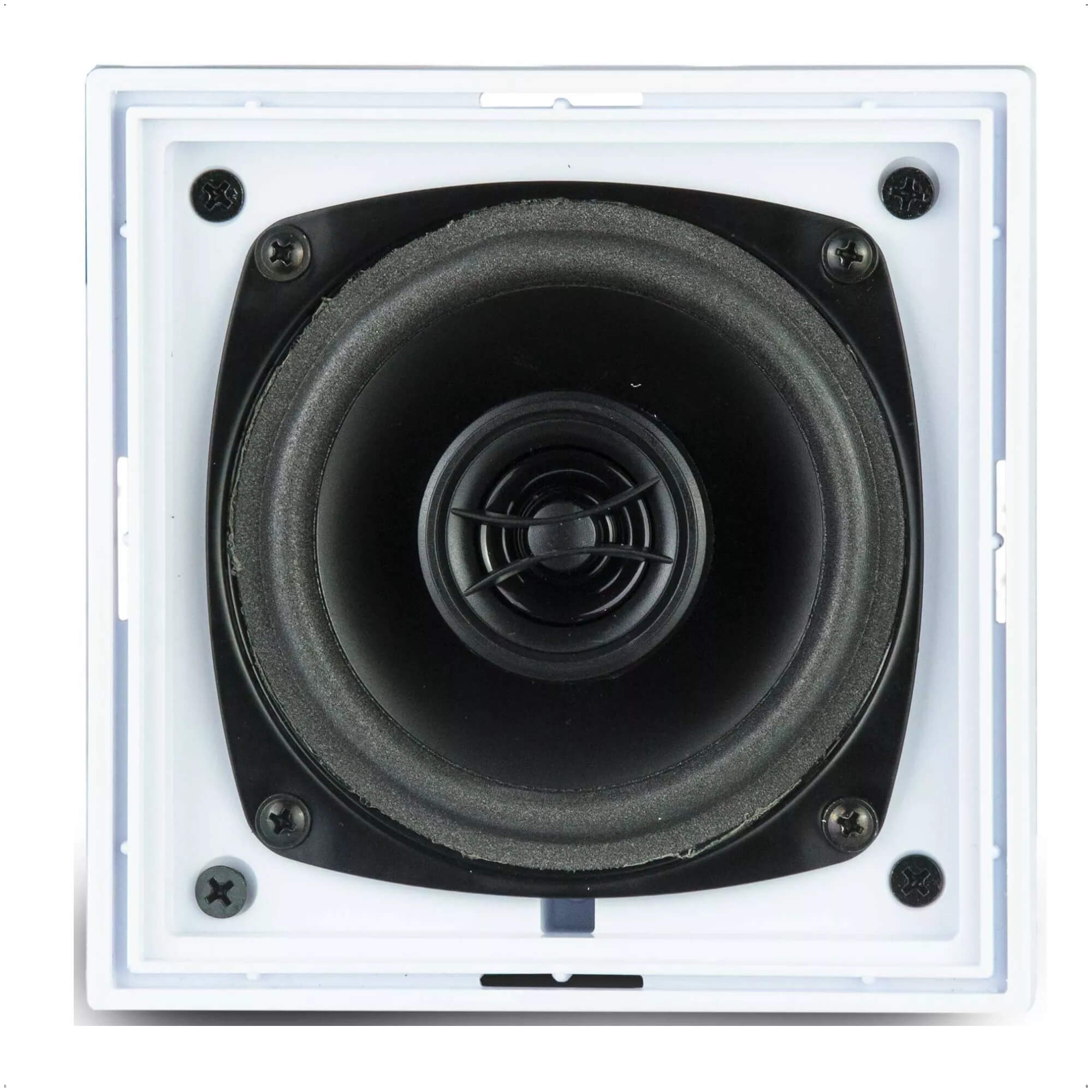 Caixa de Som Arandela Quadrada Coaxial 50W RMS Frahm CS 6 Pol 8 Ohms 70V Alumínio 138x138mm-32145
