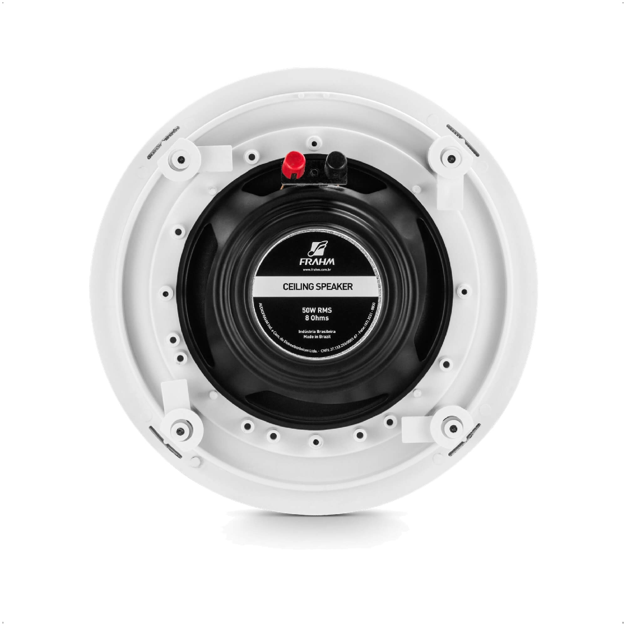 Caixa de Som Arandela Redonda 50W 8 Ohms Frahm CS 6 Polegadas FR 50 R Tela de Alumínio  - 31544