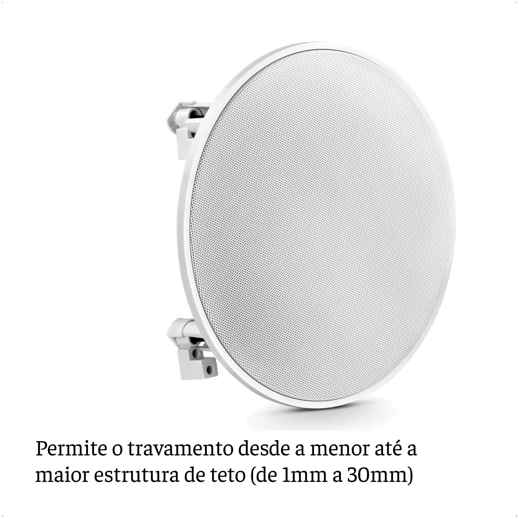 Caixa de Som Arandela Redonda 50W 8 Ohms Frahm CS 6 Polegadas FR 50 R Tela de Alumínio  - 31544