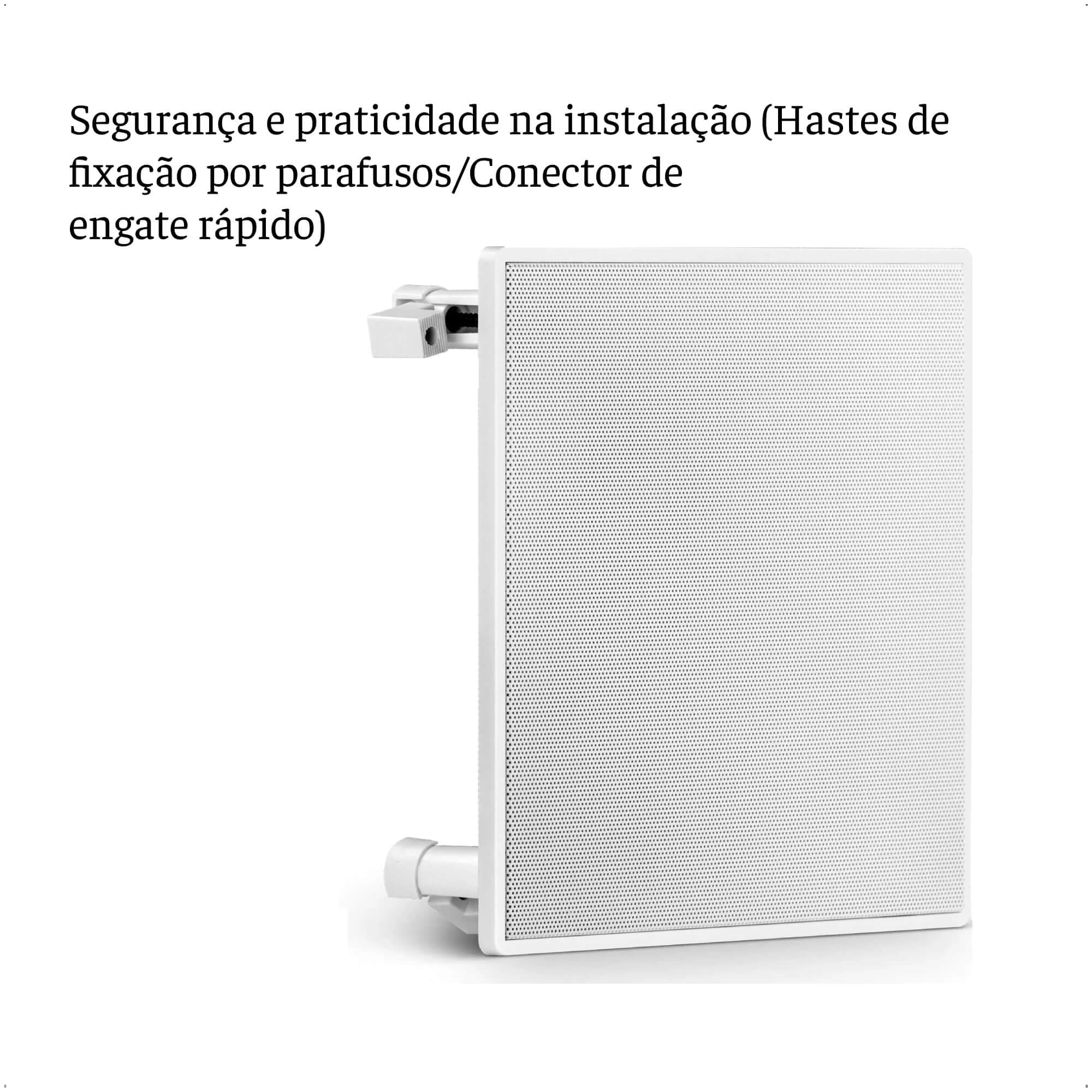Caixa de Som Arandela Quadrada Frahm 4 Polegadas Coaxial 50W RMS 8 Ohms Alumínio 138x138mm - 31930