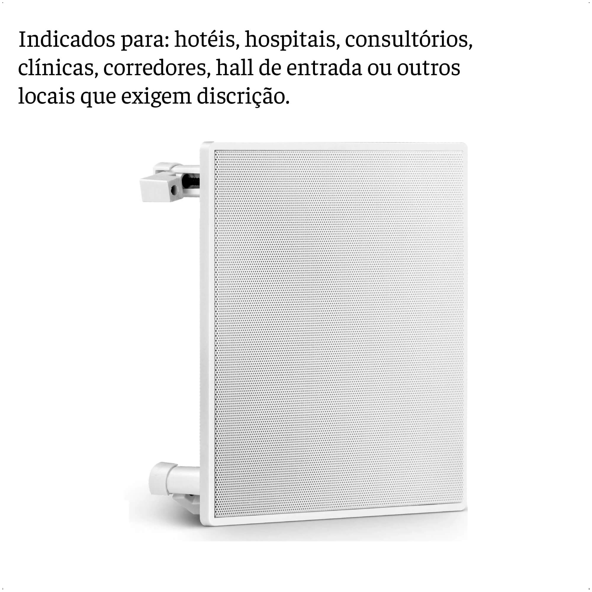 Caixa de Som Arandela Quadrada Frahm 4 Polegadas Coaxial 50W RMS 8 Ohms Alumínio 138x138mm - 31930