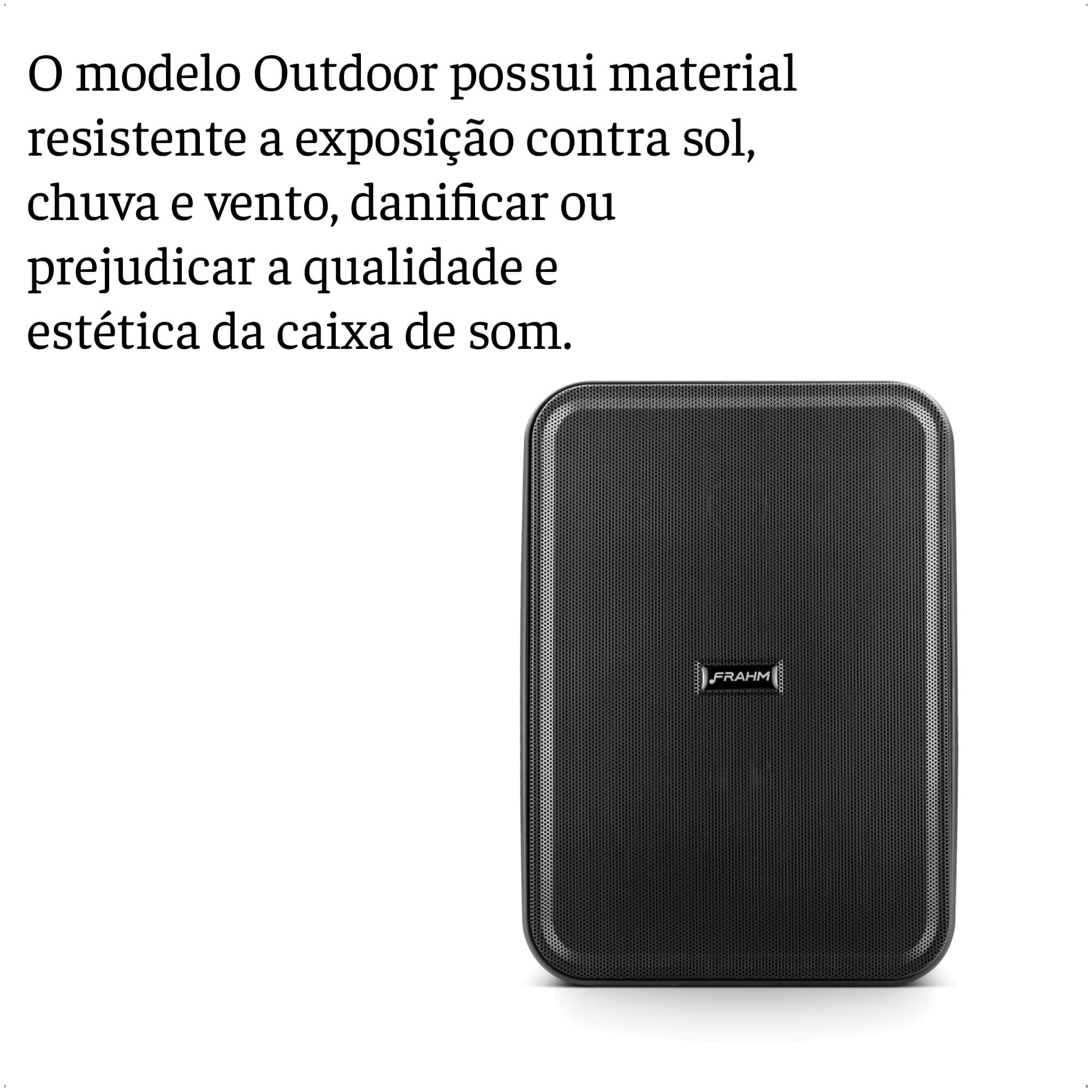 Par de Caixas de Som Passiva Acústica Outdoor Frahm 80W RMS 8 Ohms Falante 5 Polegadas CS - 31861