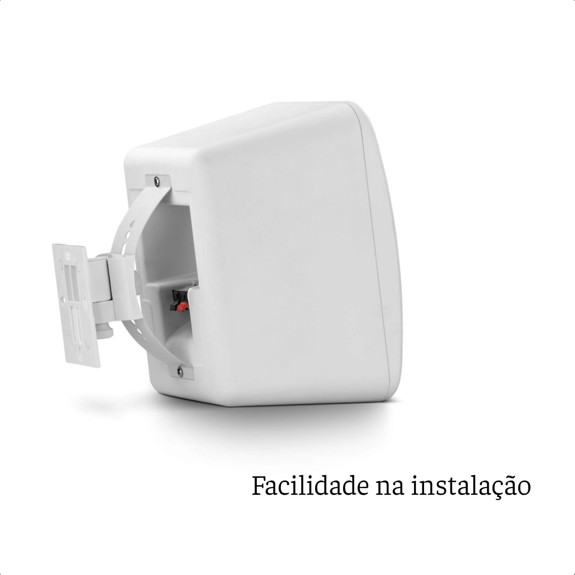Par de Caixas de Som Outdoor Acústica Frahm Passiva 120W RMS 8 Ohms 5 Pol. HS Branca - 31804