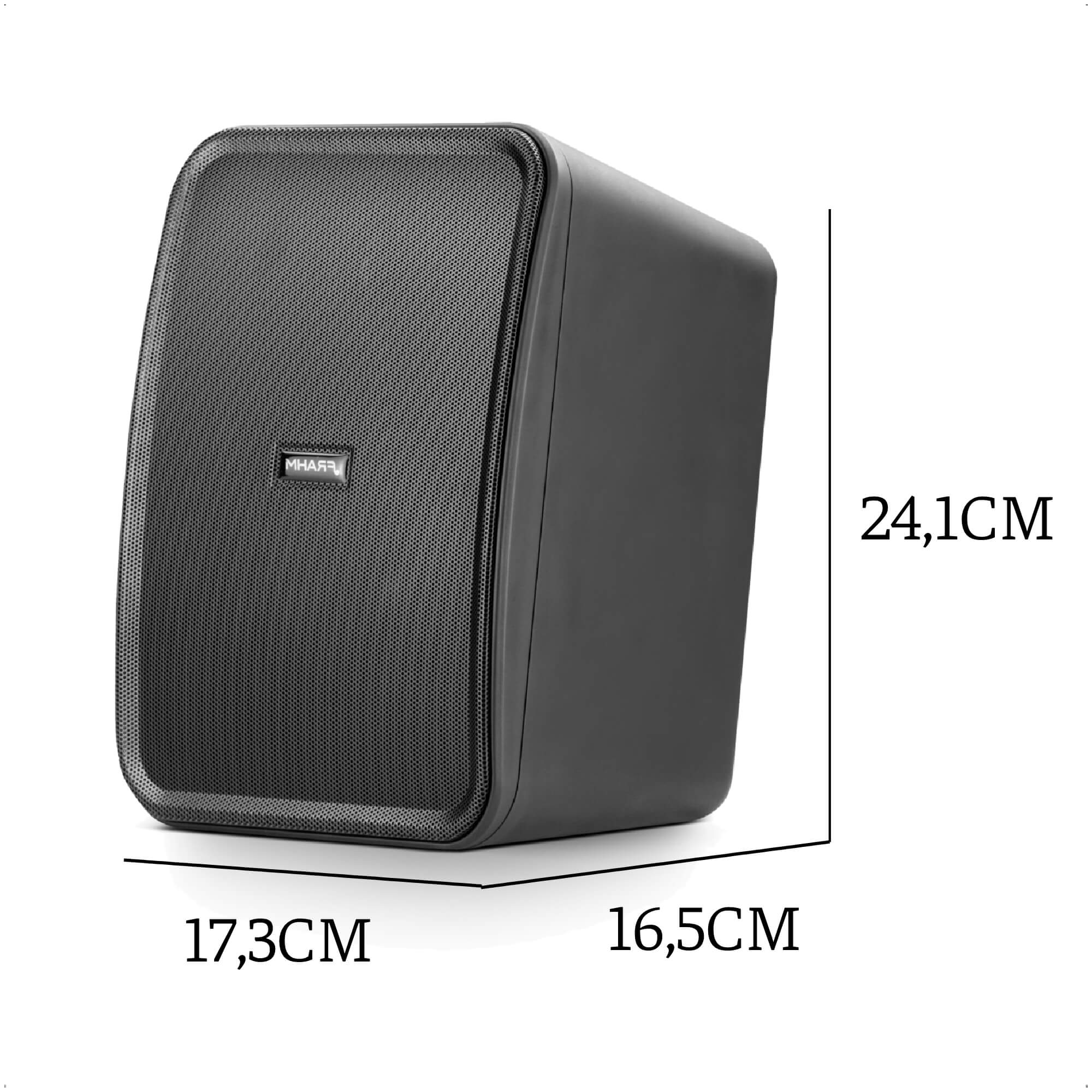 Par de Caixas de Som Outdoor Passiva Acústica Frahm 120W RMS 8 Ohms HS5 91dB Preta - 31863