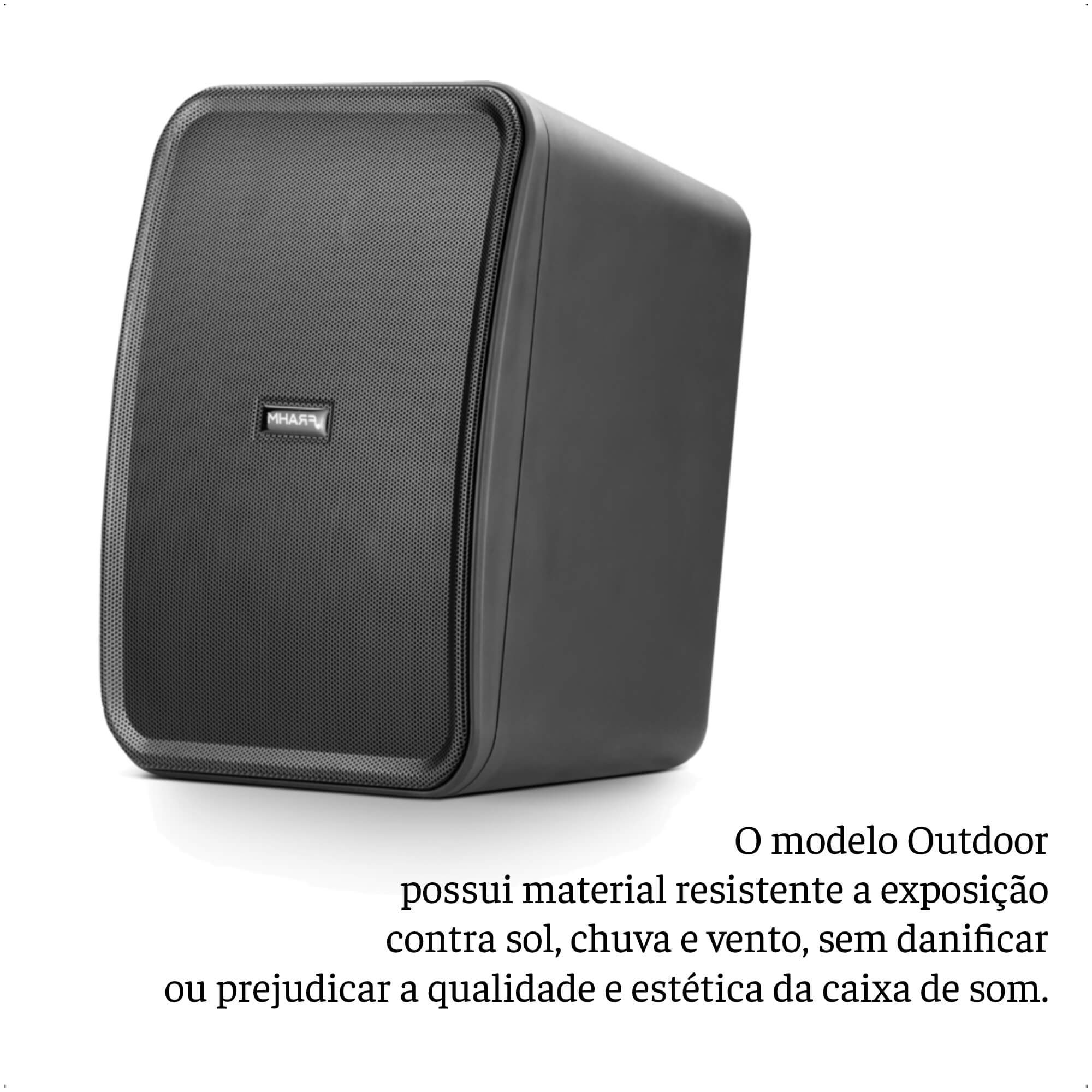 Par de Caixas de Som Outdoor Passiva Acústica Frahm 120W RMS 8 Ohms HS5 91dB Preta - 31863