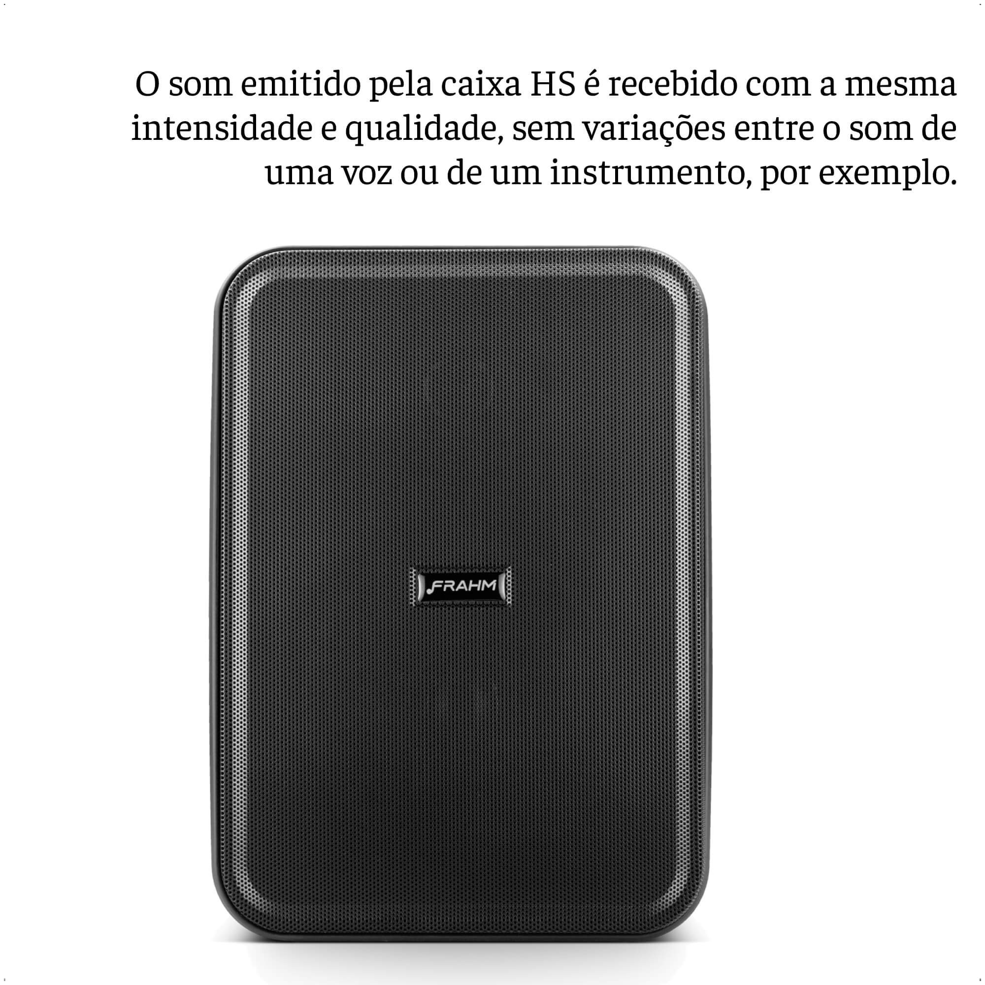 Par de Caixas de Som Outdoor Passiva Acústica Frahm 120W RMS 8 Ohms HS5 91dB Preta - 31863