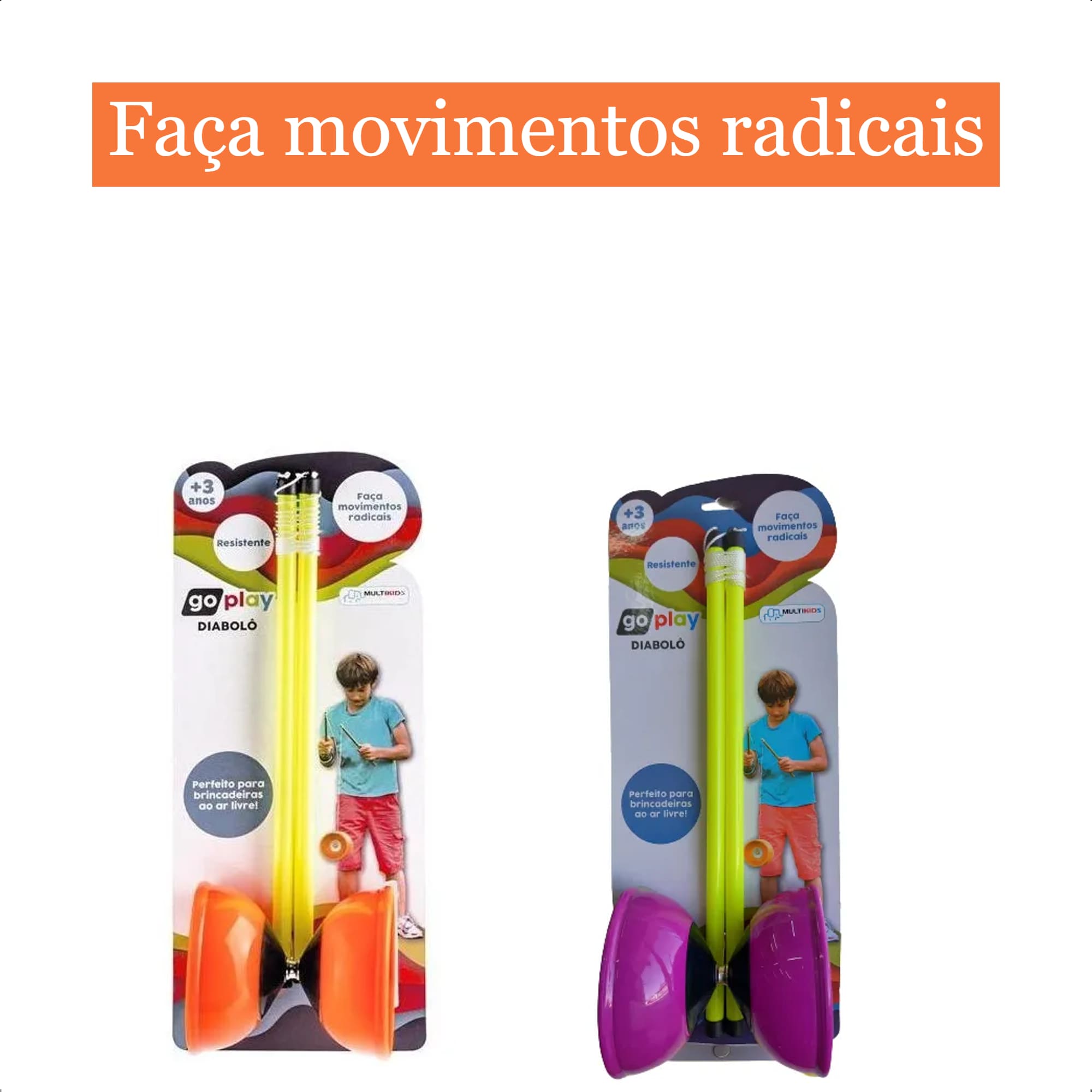 Brinquedo Go Play Diablô Resistente Movimentos Radicais Cores Sortidas +3 Anos Multikids - BR1155