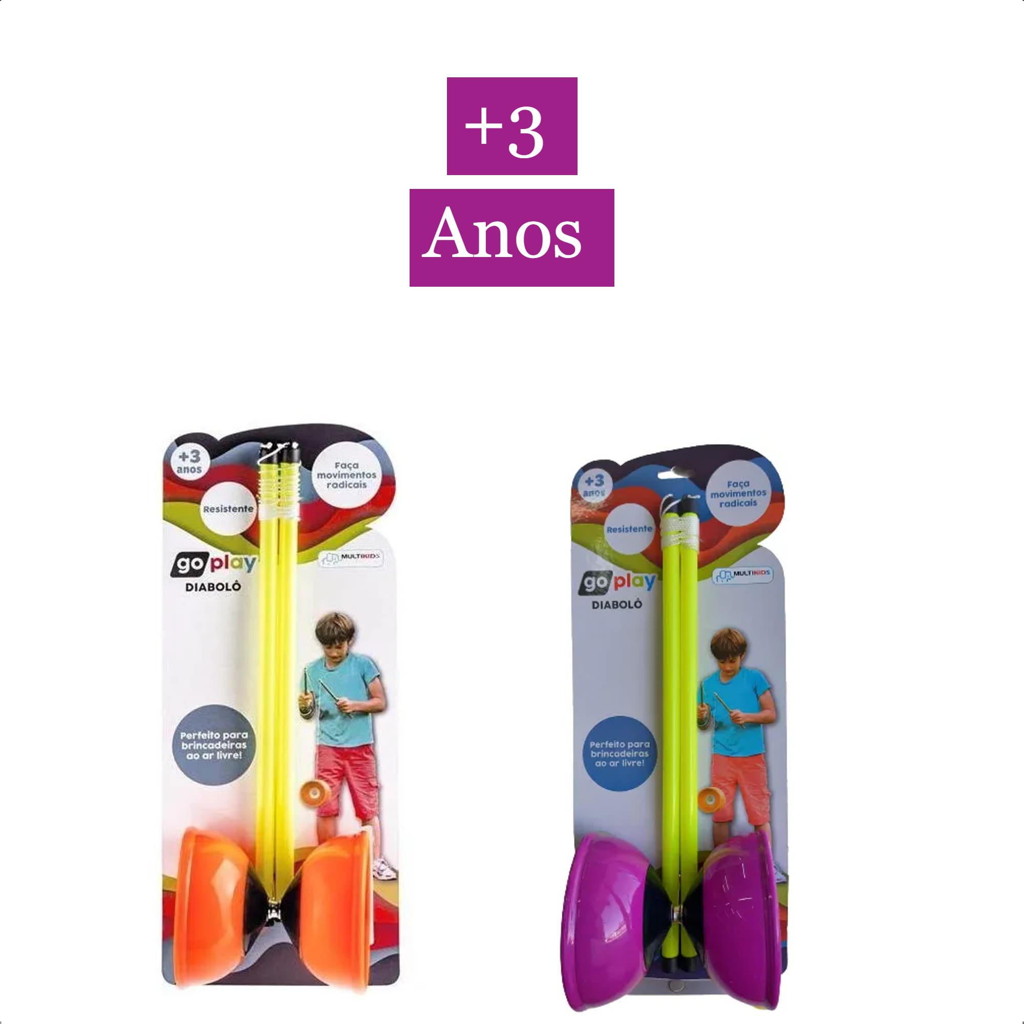 Brinquedo Go Play Diablô Resistente Movimentos Radicais Cores Sortidas +3 Anos Multikids - BR1155