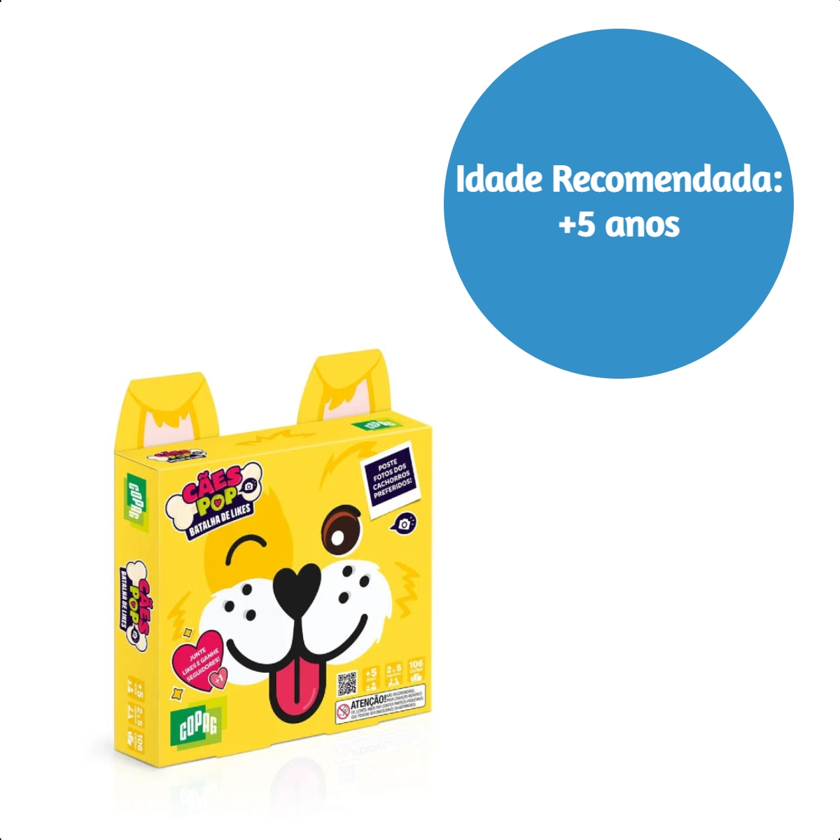 Jogo de Tabuleiro Cães Pop Batalha de Likes +5 anos Estratégia Raciocínio  Copag - 31004
