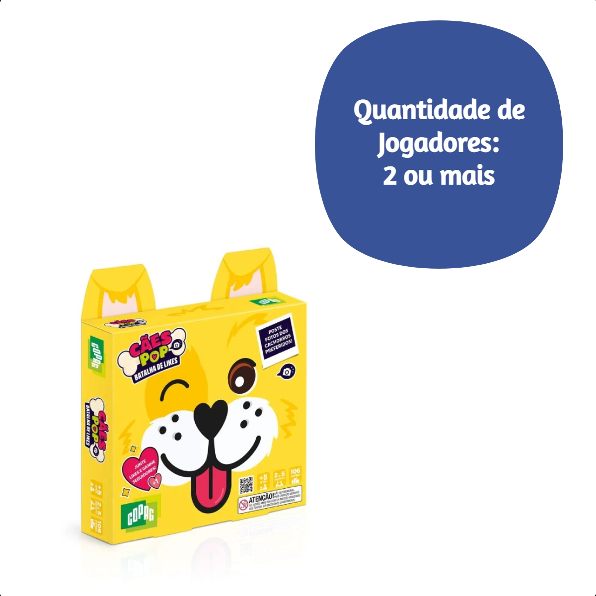 Jogo de Tabuleiro Cães Pop Batalha de Likes +5 anos Estratégia Raciocínio  Copag - 31004