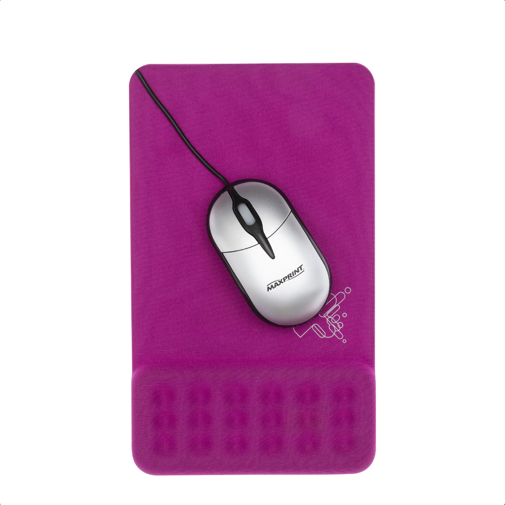 Mousepad Double Confort Estrutura Em Gel Evita Fadiga Silicone Rosa Maxprint - 6013413