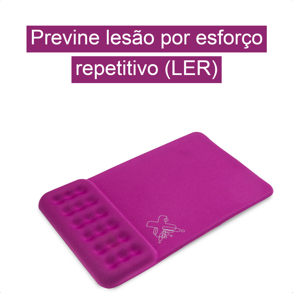 Mousepad Double Confort Estrutura Em Gel Evita Fadiga Silicone Rosa Maxprint - 6013413