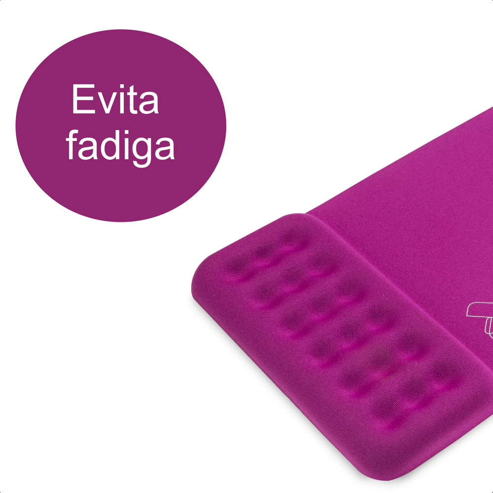 Mousepad Double Confort Estrutura Em Gel Evita Fadiga Silicone Rosa Maxprint - 6013413