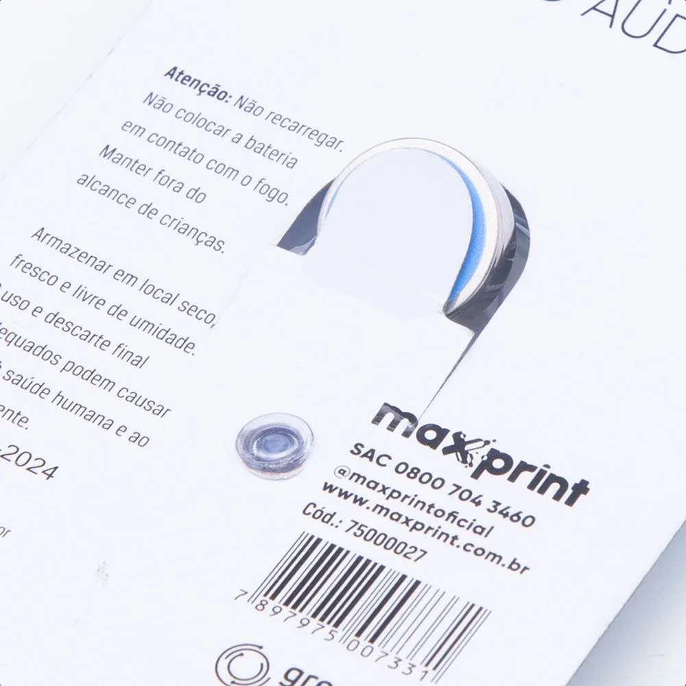 Bateria Para Aparelho Auditivo 1,4 Volts Blister Com 6 Maxprint - A675