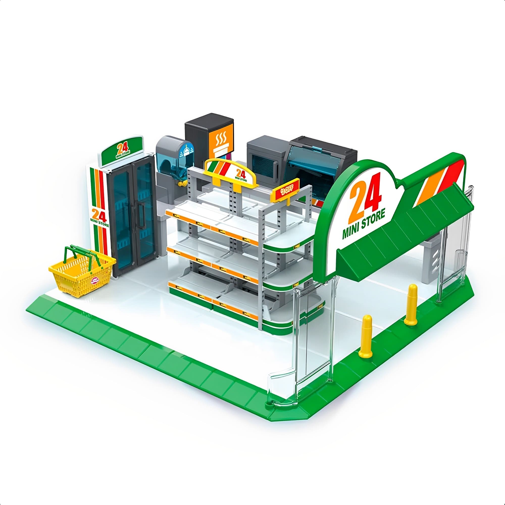 Brinquedo 5 Surprise Mini Brands Loja de Conveniência Infantil +3 Anos 20 Peças Faz de Conta Xalingo - 54098