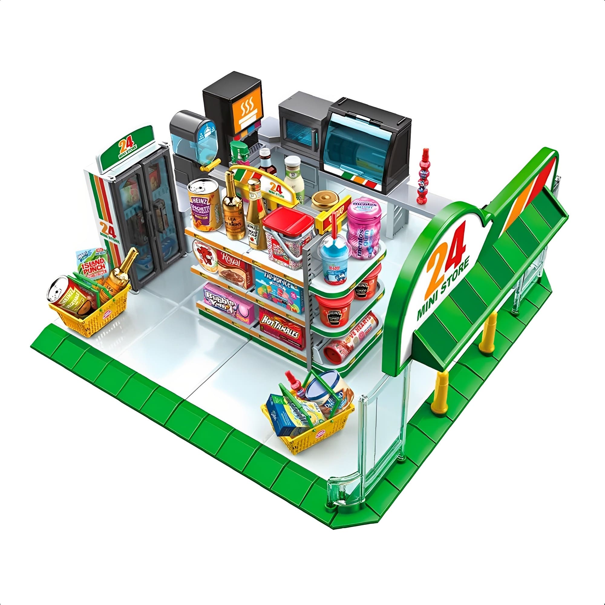 Brinquedo 5 Surprise Mini Brands Loja de Conveniência Infantil +3 Anos 20 Peças Faz de Conta Xalingo - 54098