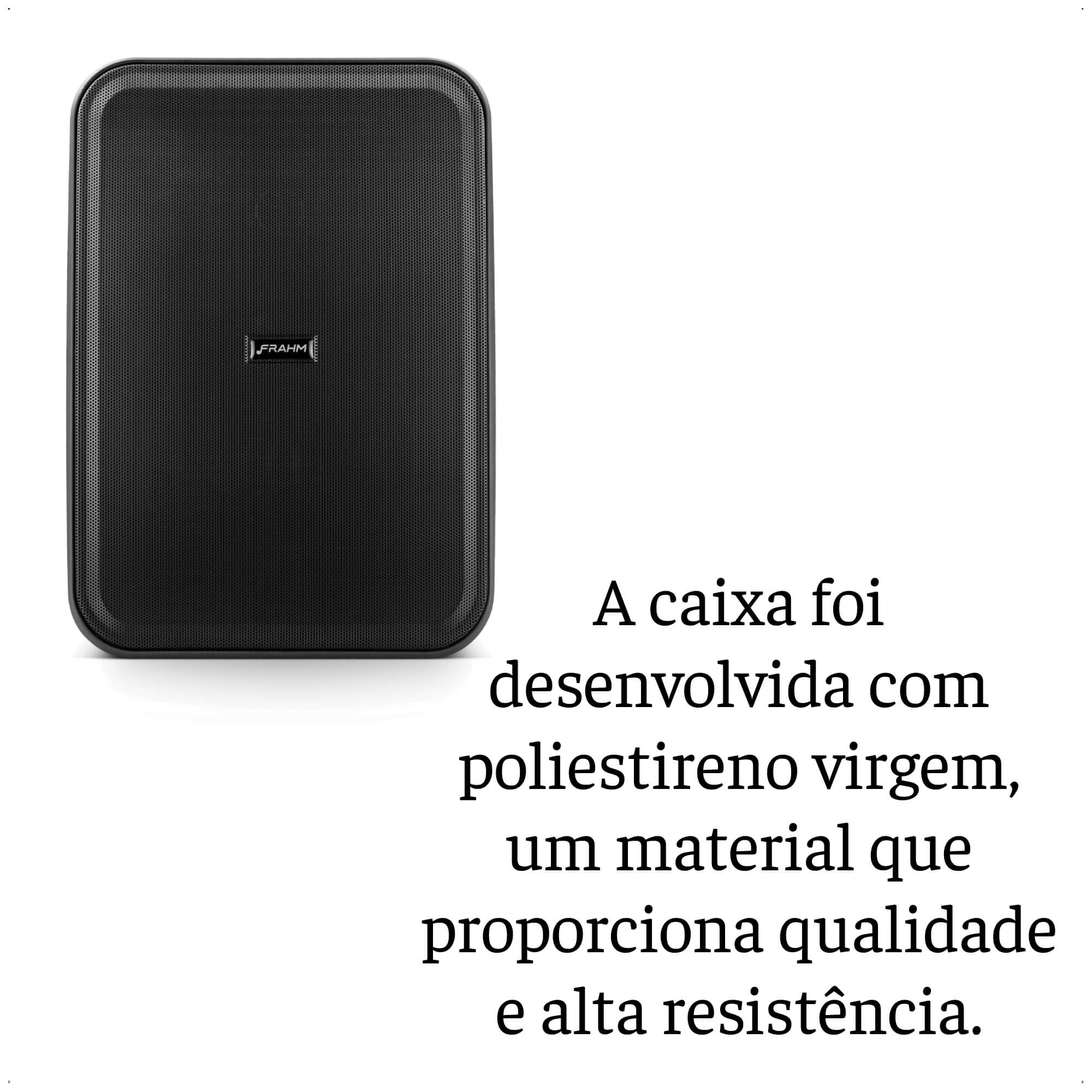 Par de Caixas de Som Outdoor Com Trafo Frahm Passiva 140W RMS HS 6 Polegadas 8 Ohms - 32068