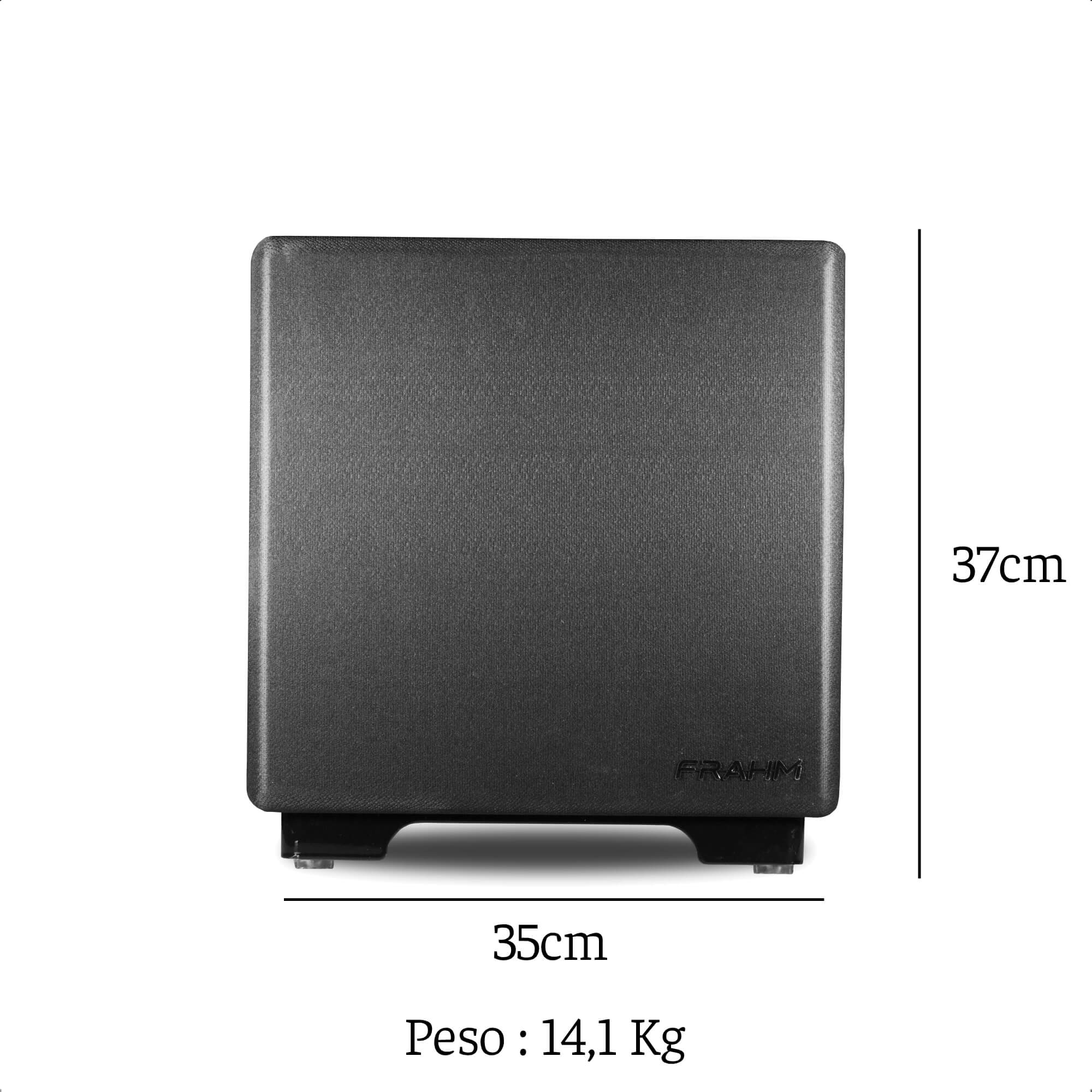 Subwoofer Ativo Premium Home Sense 300W Frahm SW 10 Pol. Bass Reflex, Smart Power On Bivolt 31975