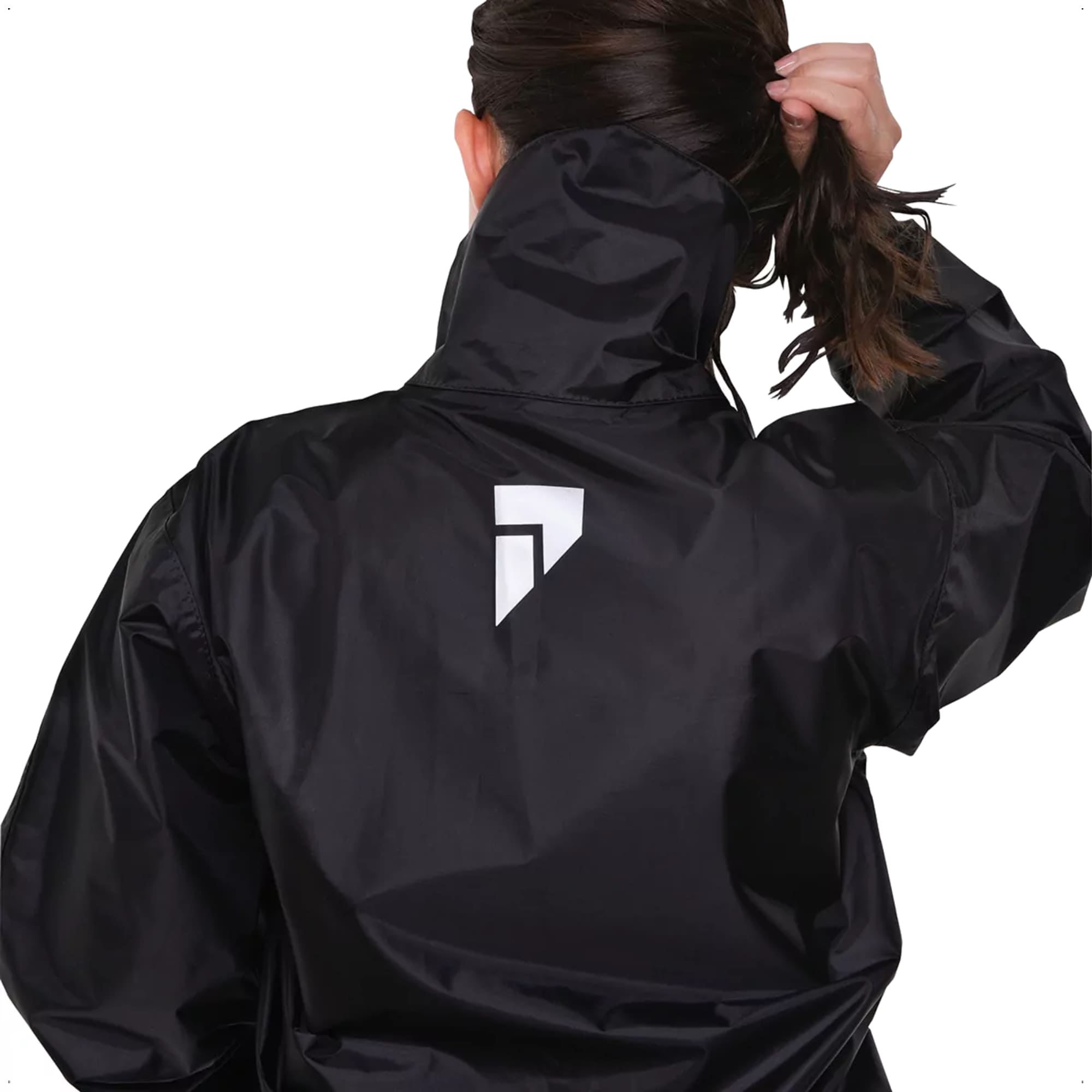 Conjunto Capa de Chuva Feminino Tam M Impermeável Motoqueiro Nylon 0,20mm Pioneira-1801-F-PRE-M