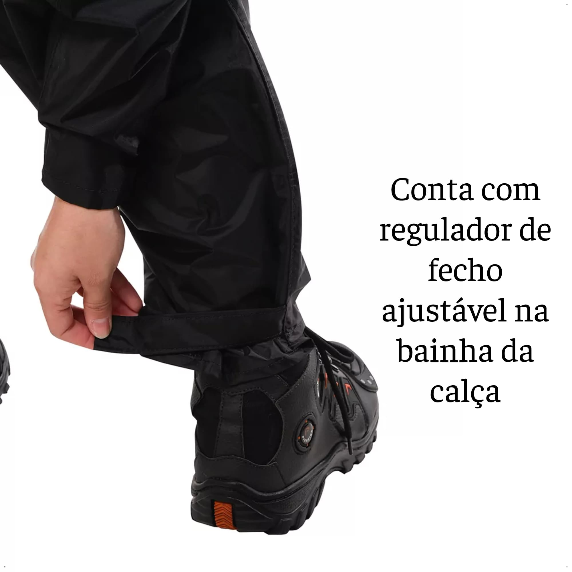 Conjunto Capa de Chuva Feminino Tamanho GG Impermeável Moto Nylon 0,20mm Pioneira-1801-F-PRE-GG