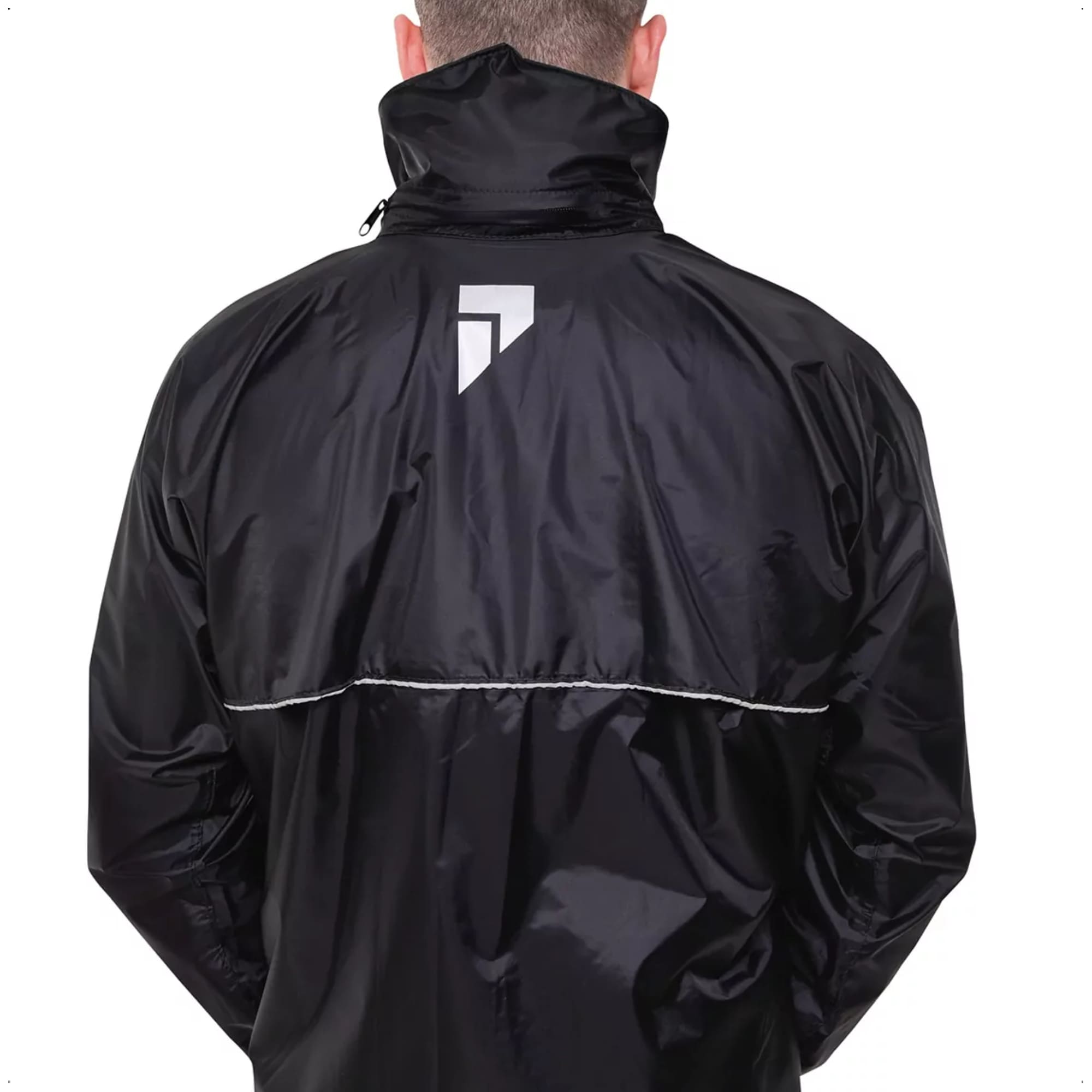 Conjunto Capa de Chuva Masculino Tam M Capuz Impermeável Moto Nylon 0,20mm Pioneira-1101-M-PRE-M